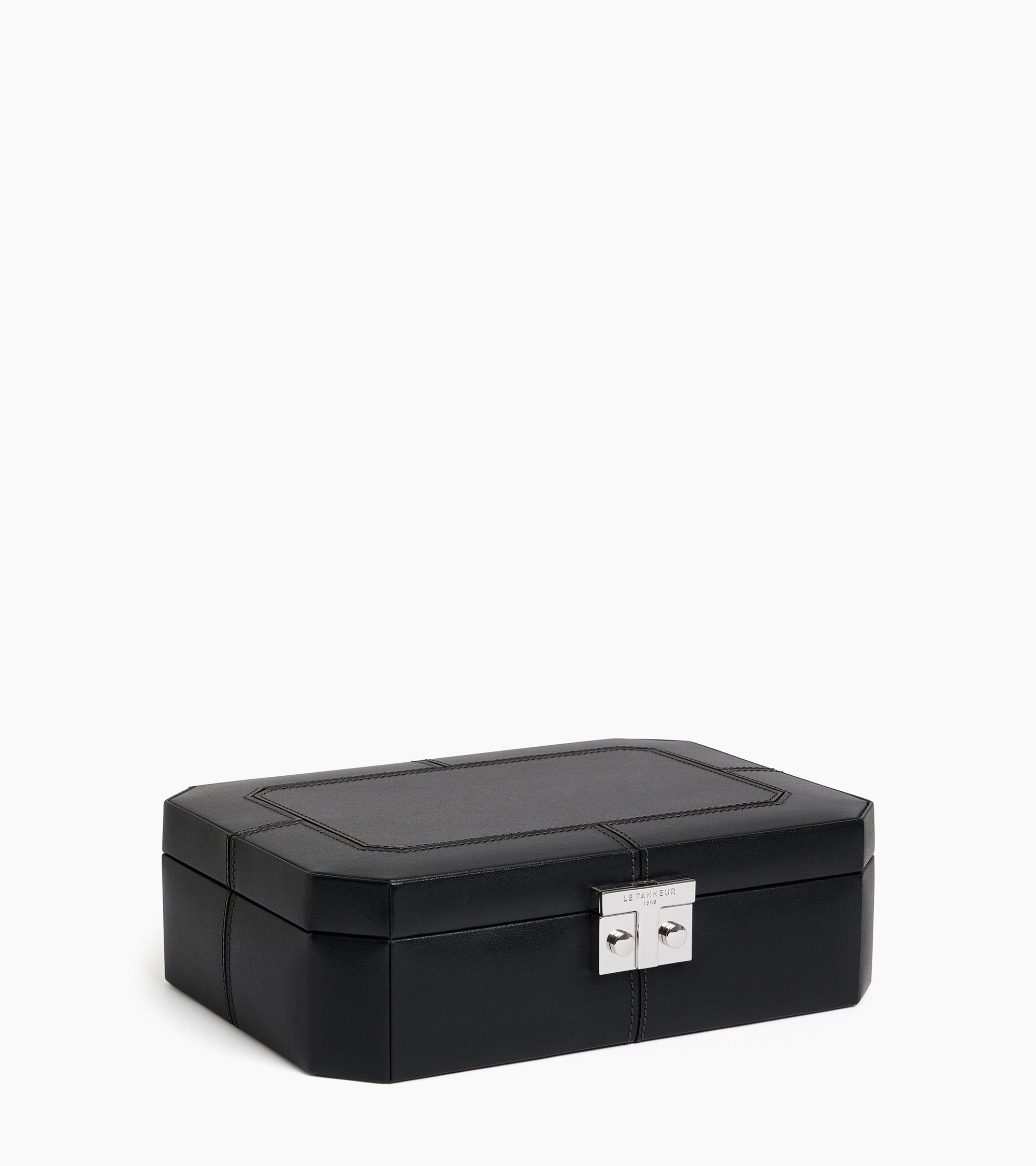 Schatulle für 8 Uhren mit T-Verschluss aus Leder