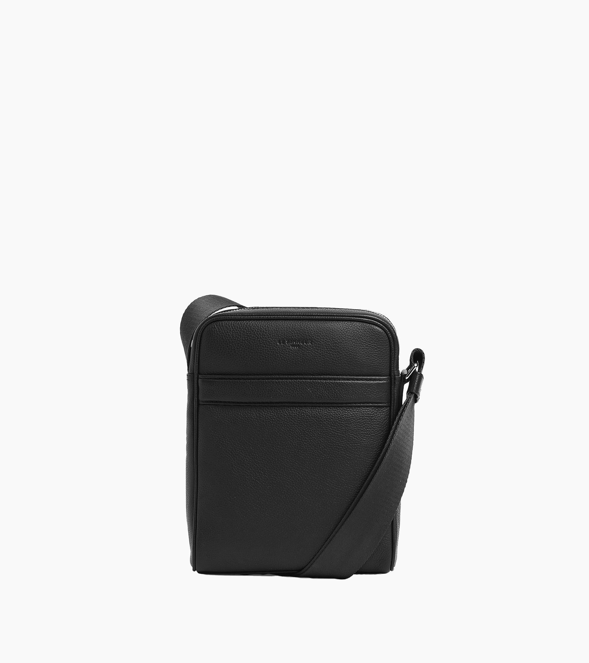 Mittelgroße Umhängetasche Charles aus genarbtem Leder