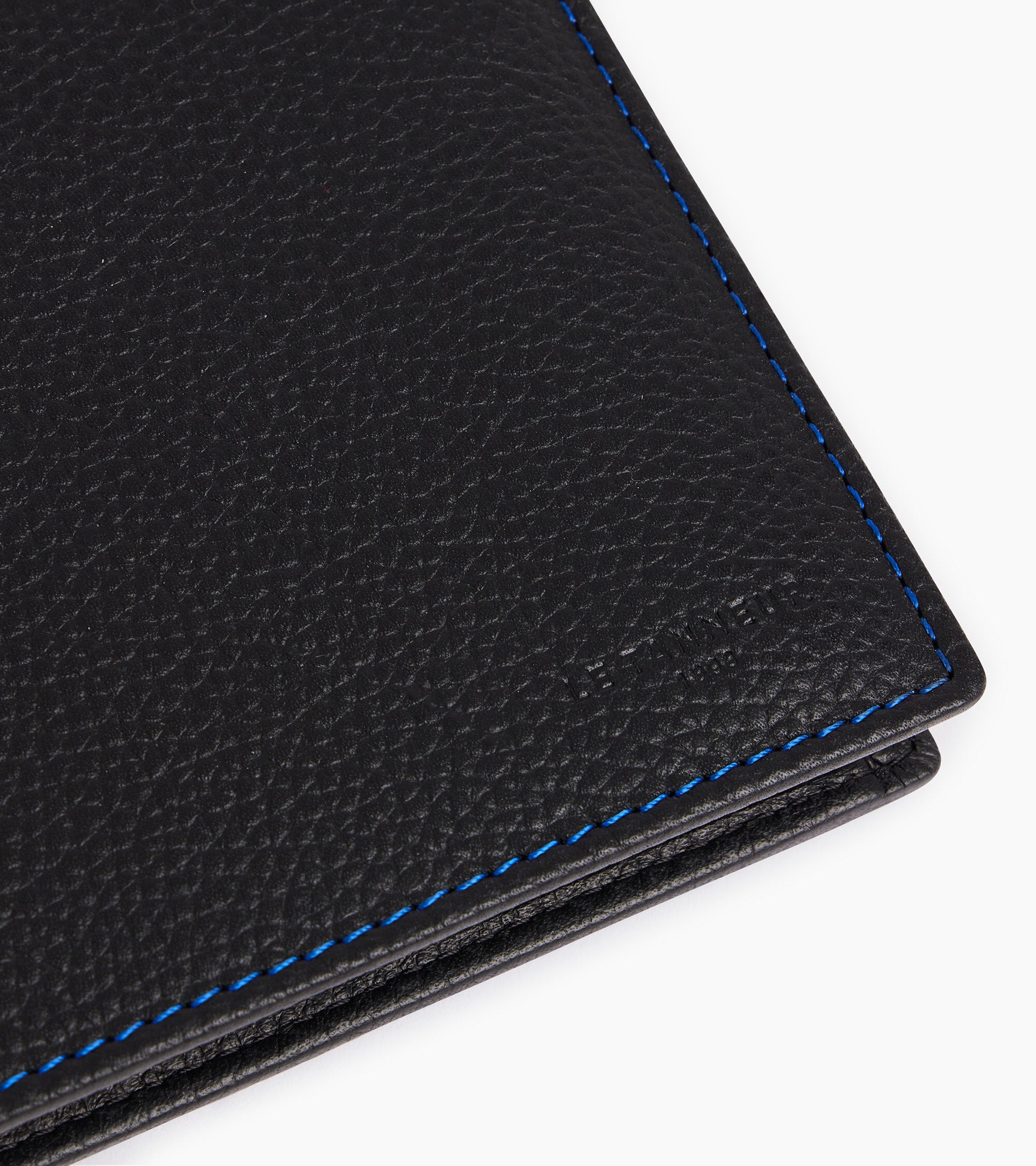 Cartera de 2 secciones con solapa Charles de piel texturizada