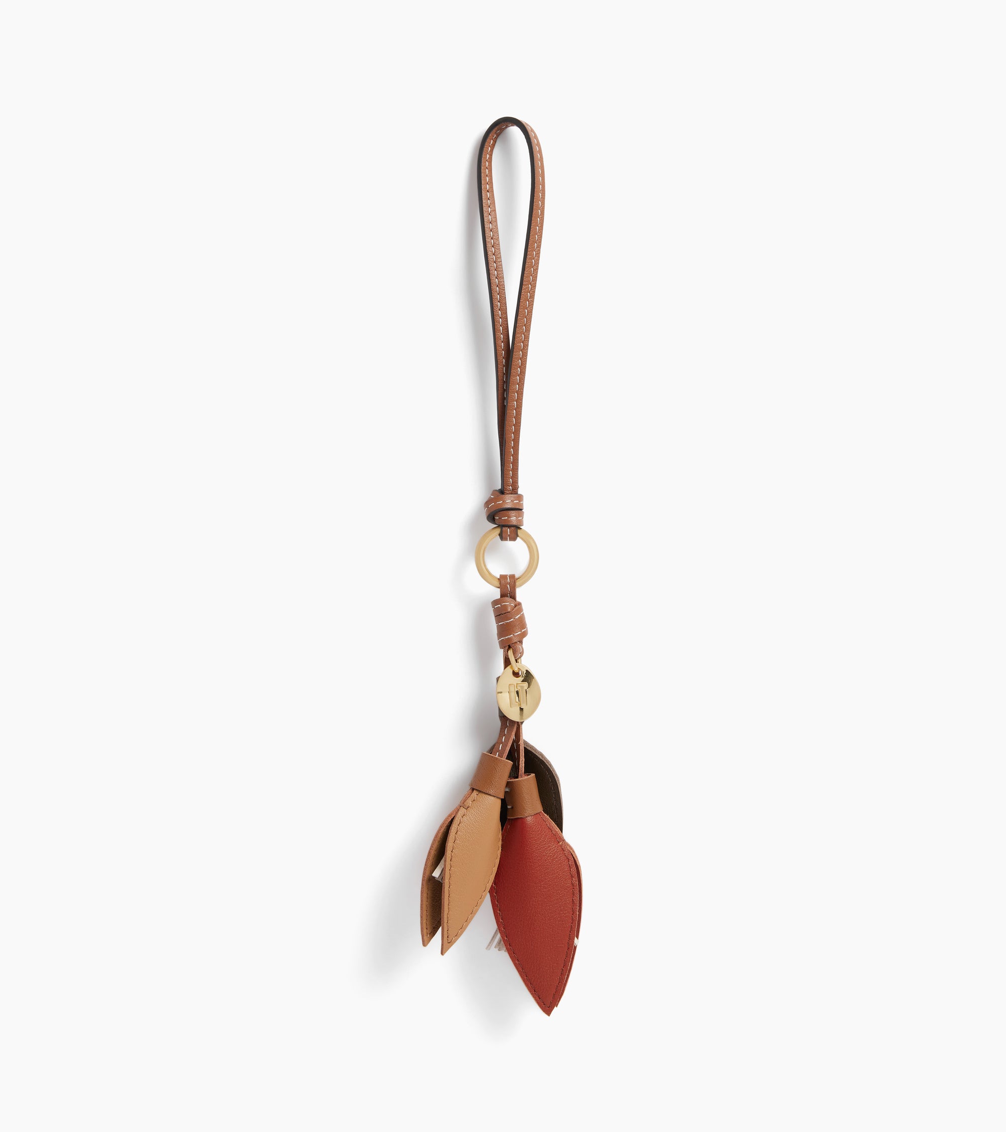 Charms fleur en cuir grainé