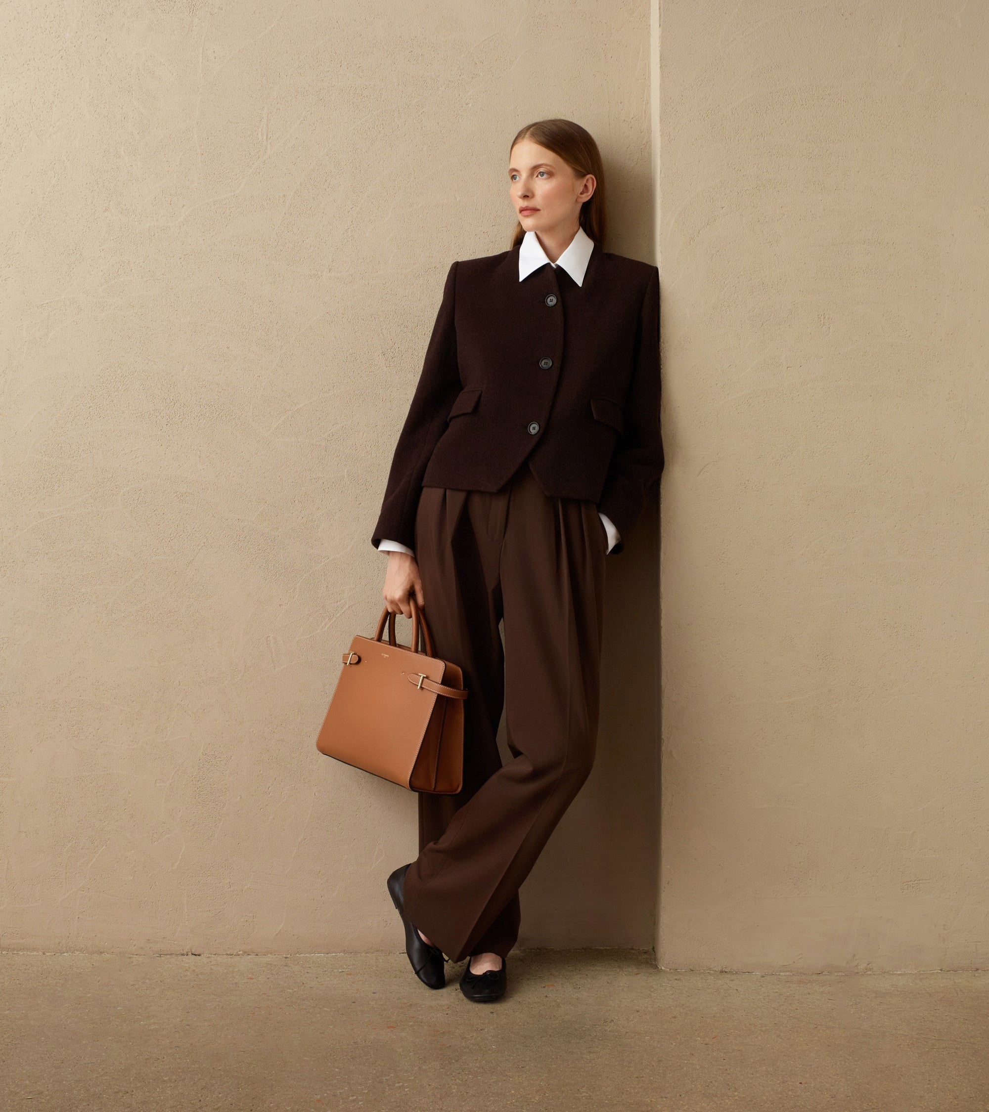 Bolso de mano grande Emilie de piel texturizada