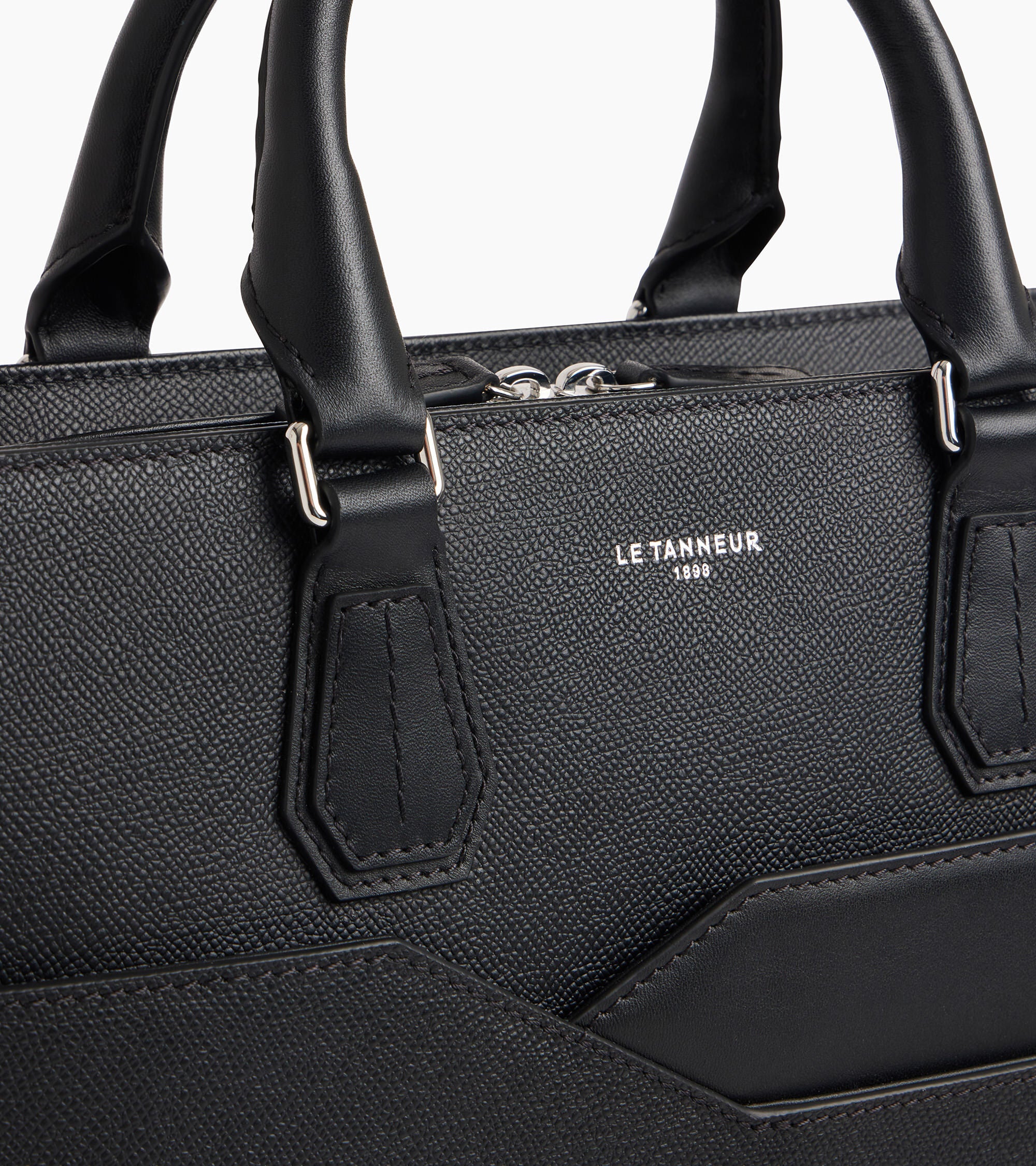 Maletín de 15 Gaston de cuero de grano cruzado