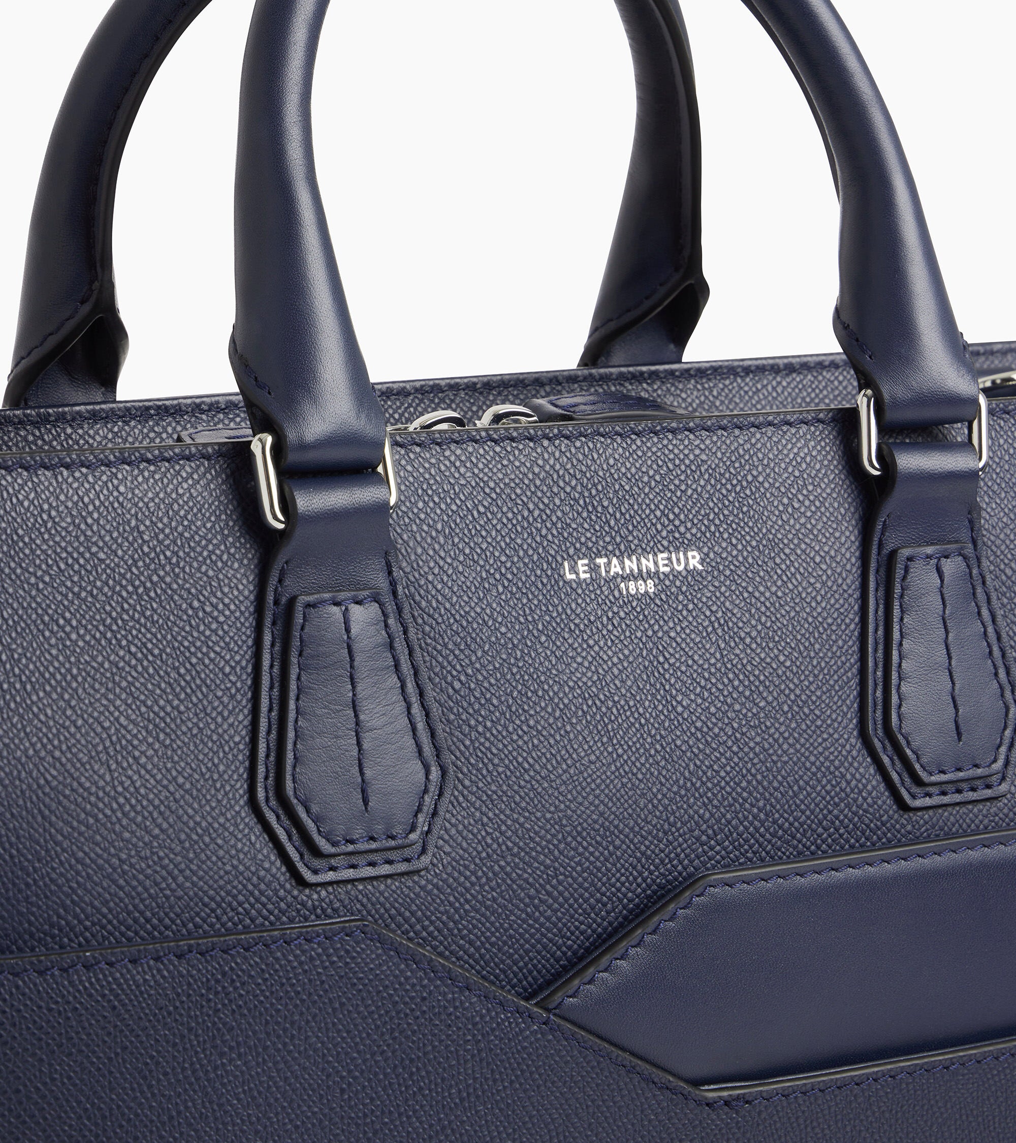 Dünne Aktentasche Gaston aus genarbtem Kreuzleder 15-Zoll