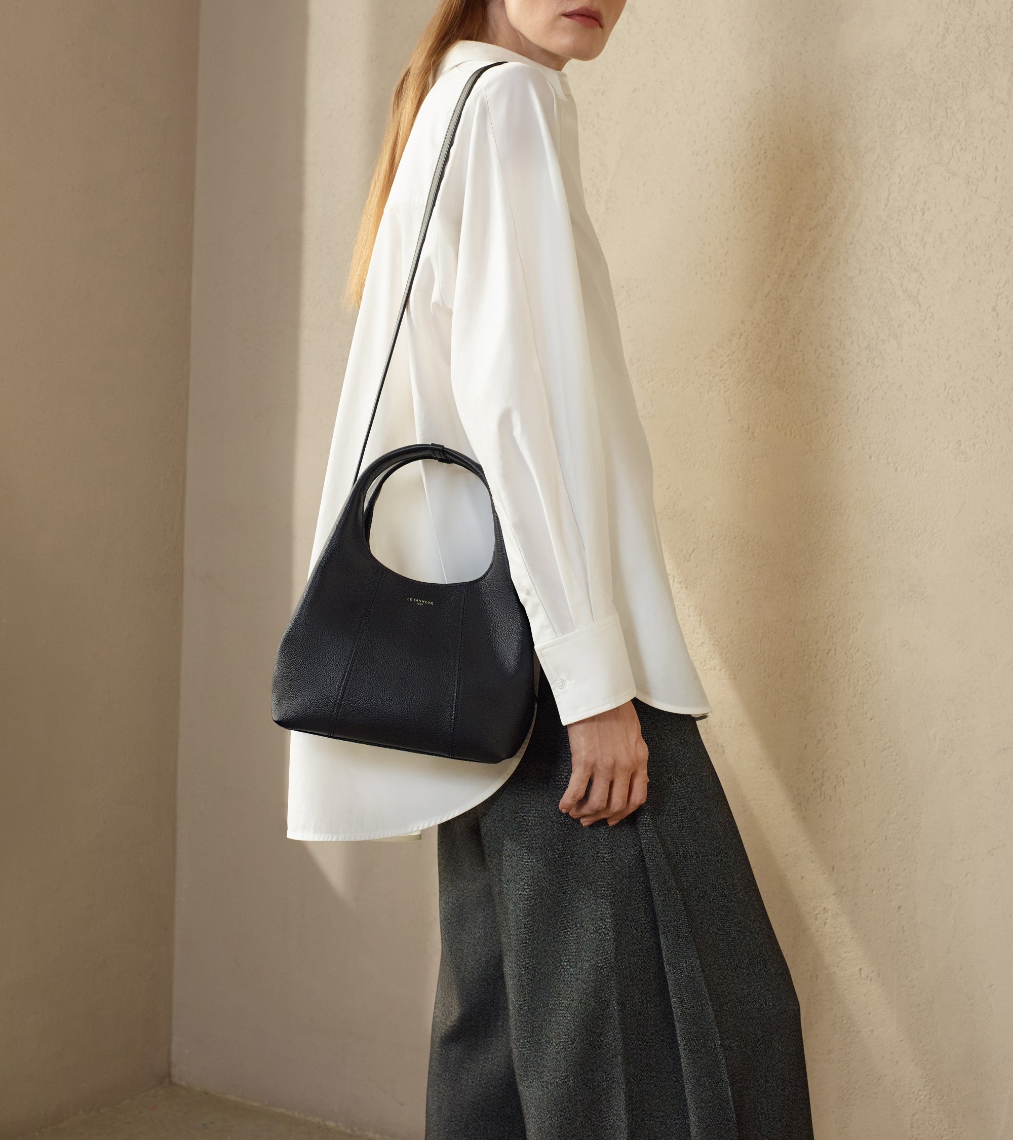 Kleine Handtasche Juliette aus genarbtem Leder