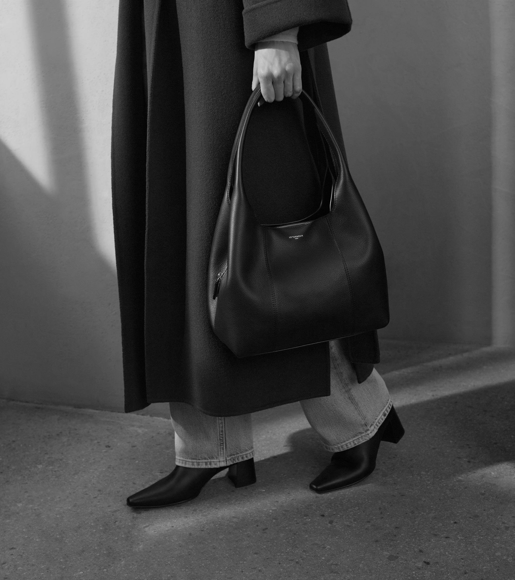 Sac porté épaule moyen modèle Juliette en cuir grainé