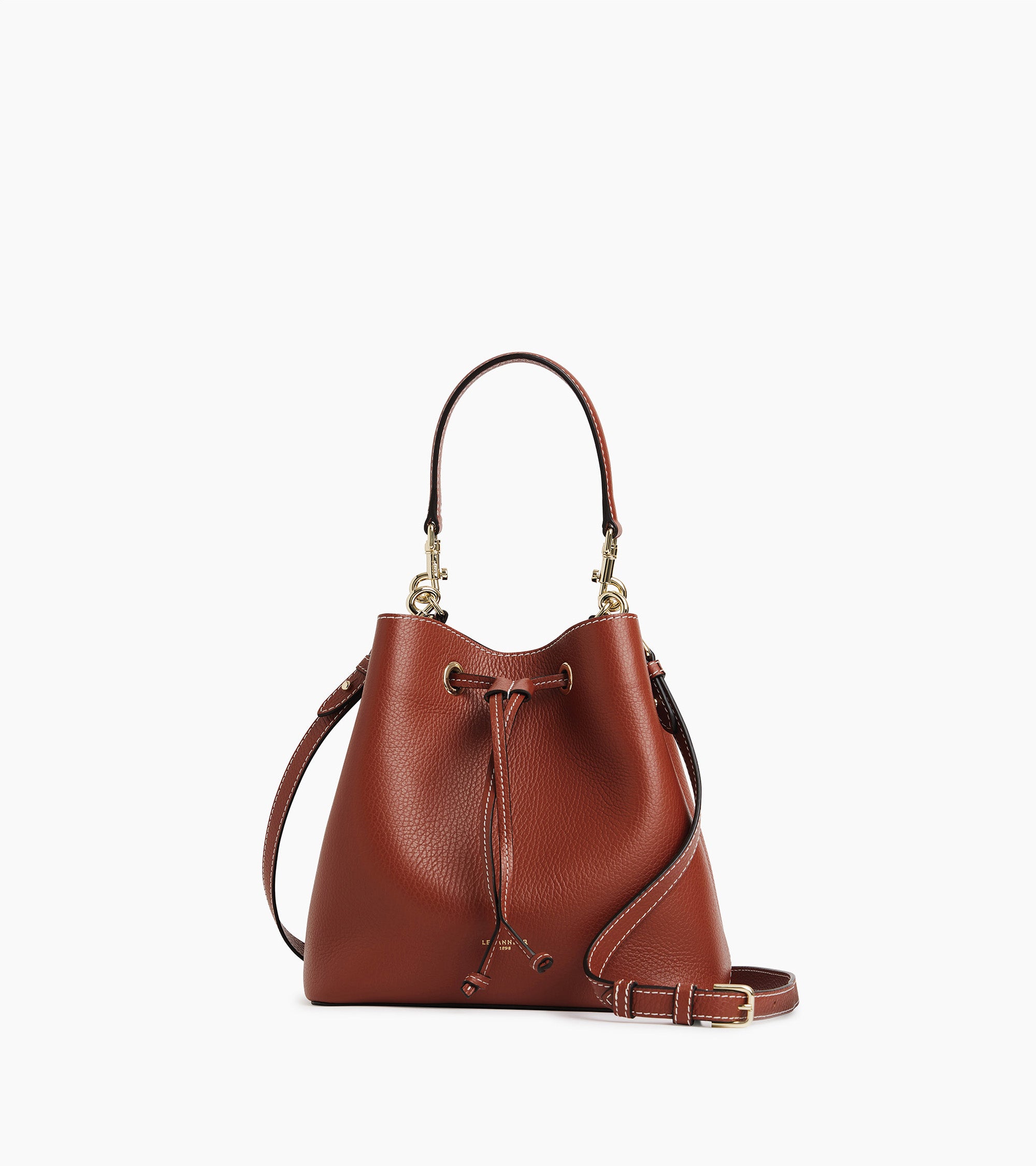 Bucket Bag Louise aus genarbtem Leder