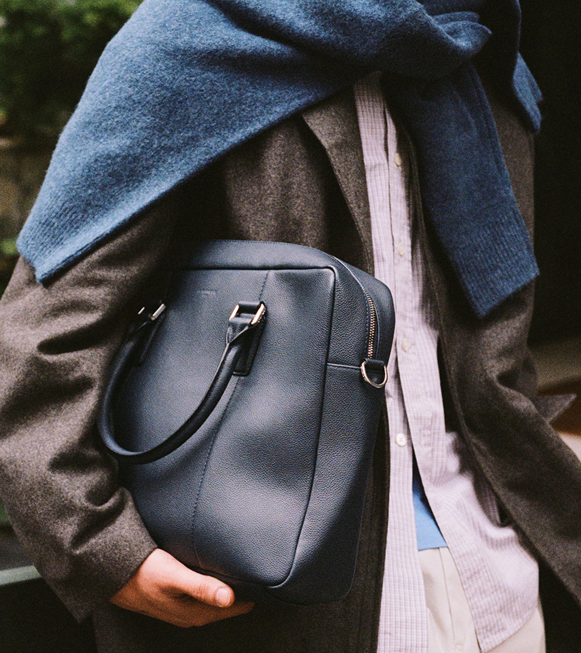 Portadocumentos de 17" Marceau de piel texturizada