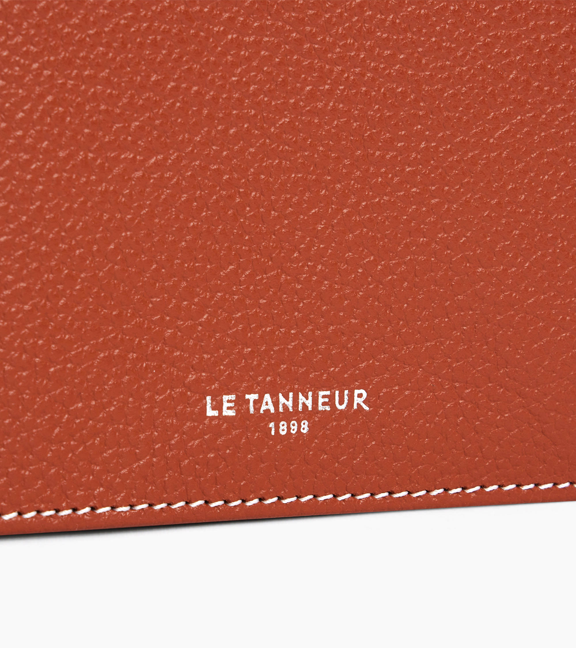 Cartera con solapa de 2 secciones Emile de piel texturizada