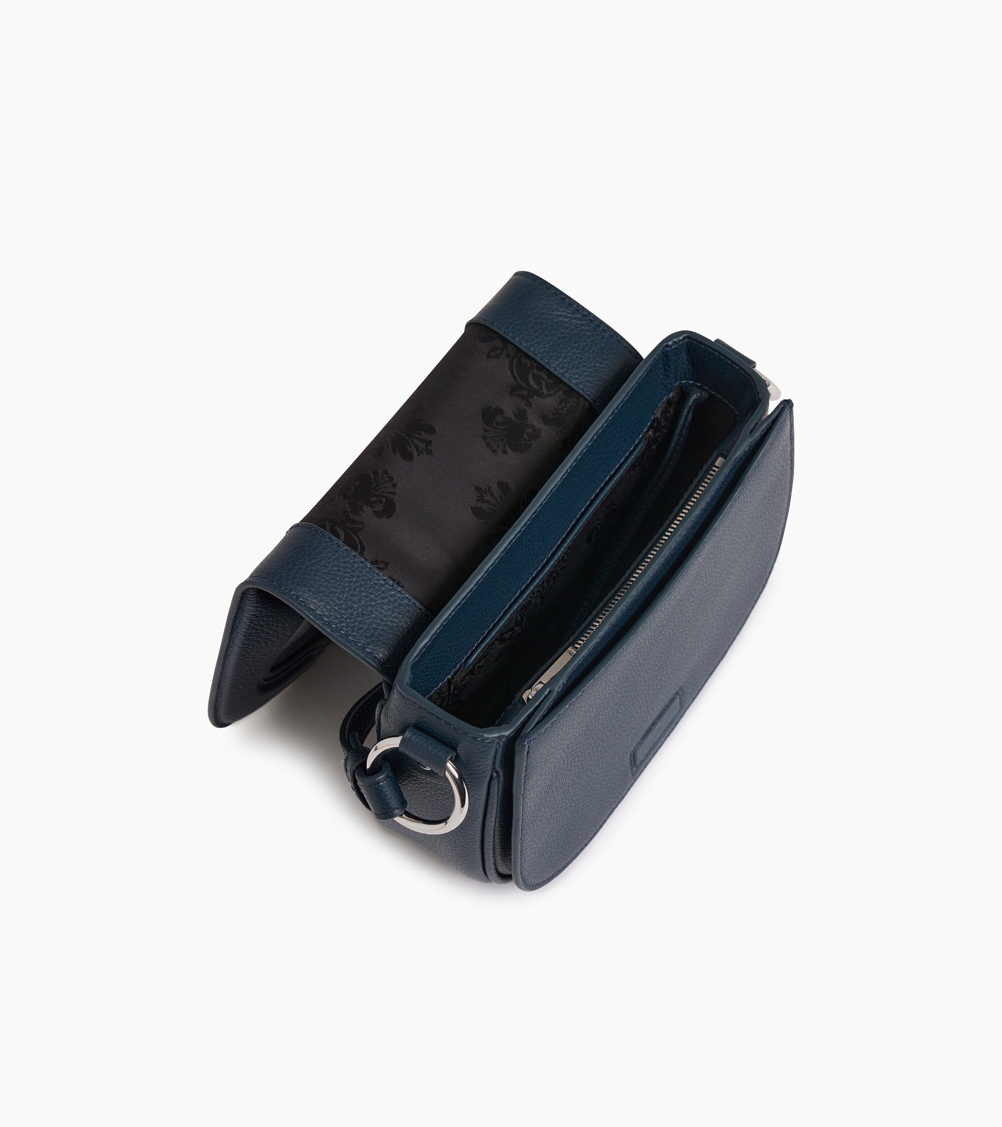 Kleine Umhängetasche Ella aus genarbtem Leder und Nubuk