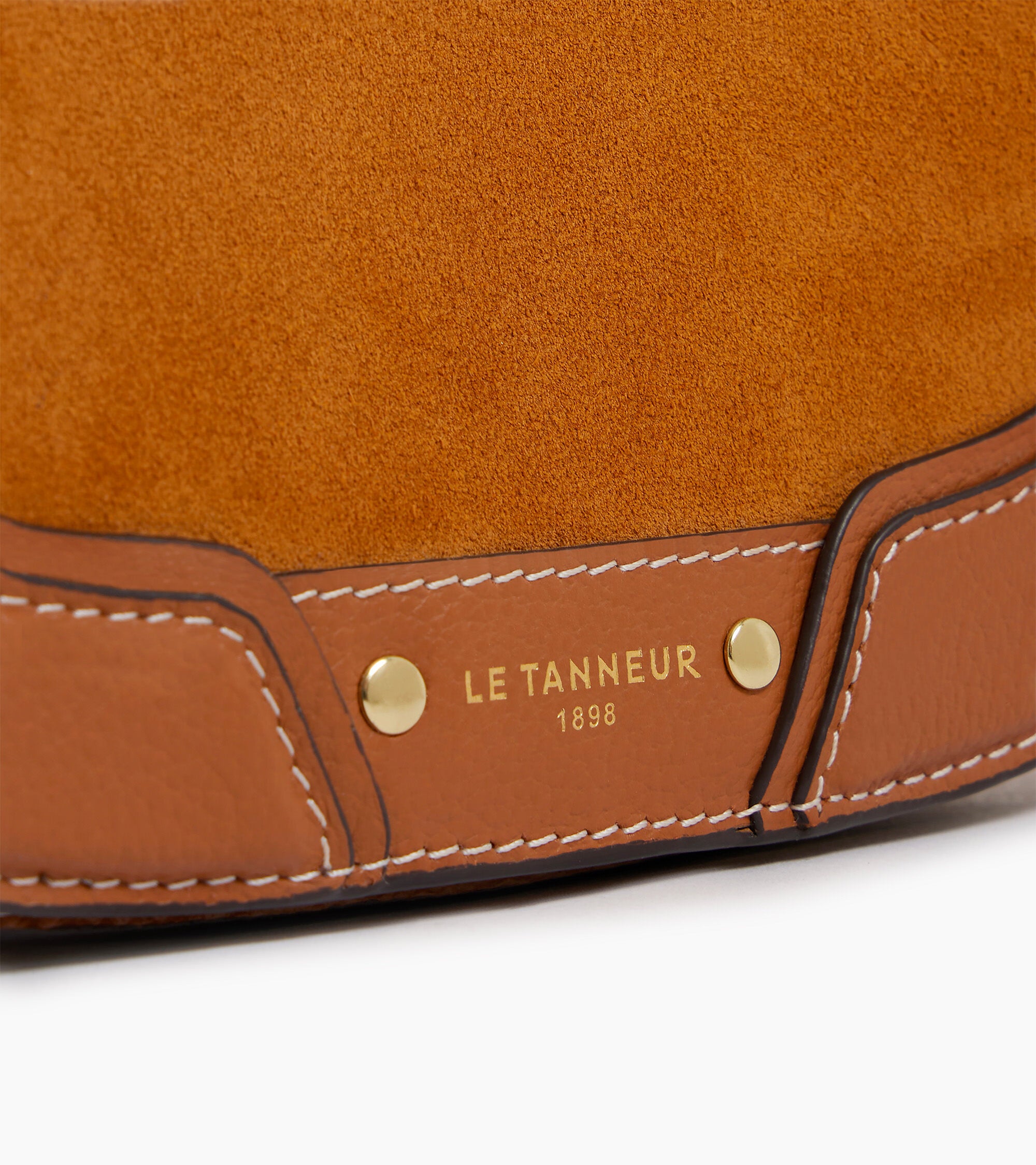 Kleine Umhängetasche Ella aus genarbtem Leder und Nubuk