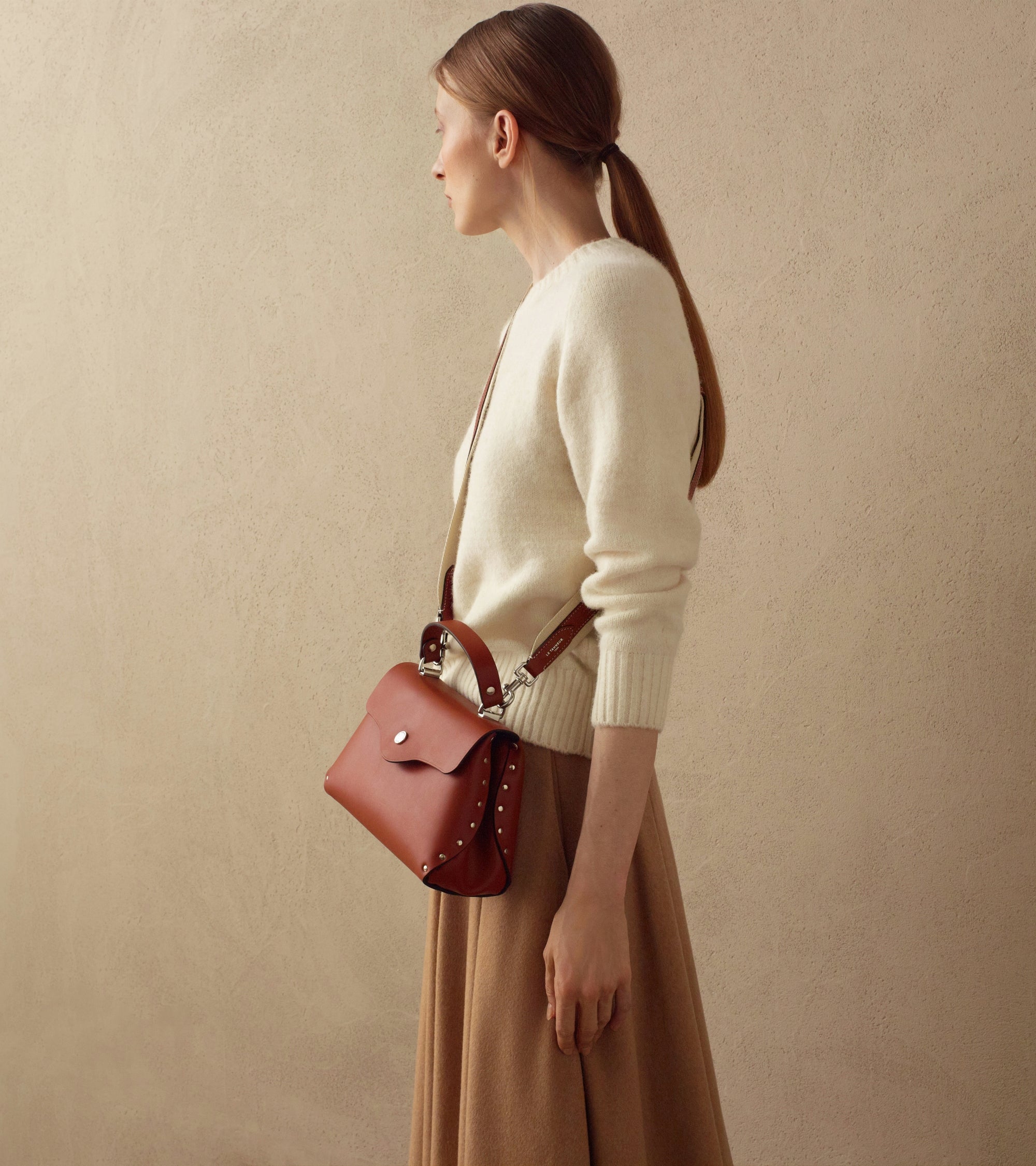 Kleine Handtasche Sans Couture aus Glattleder