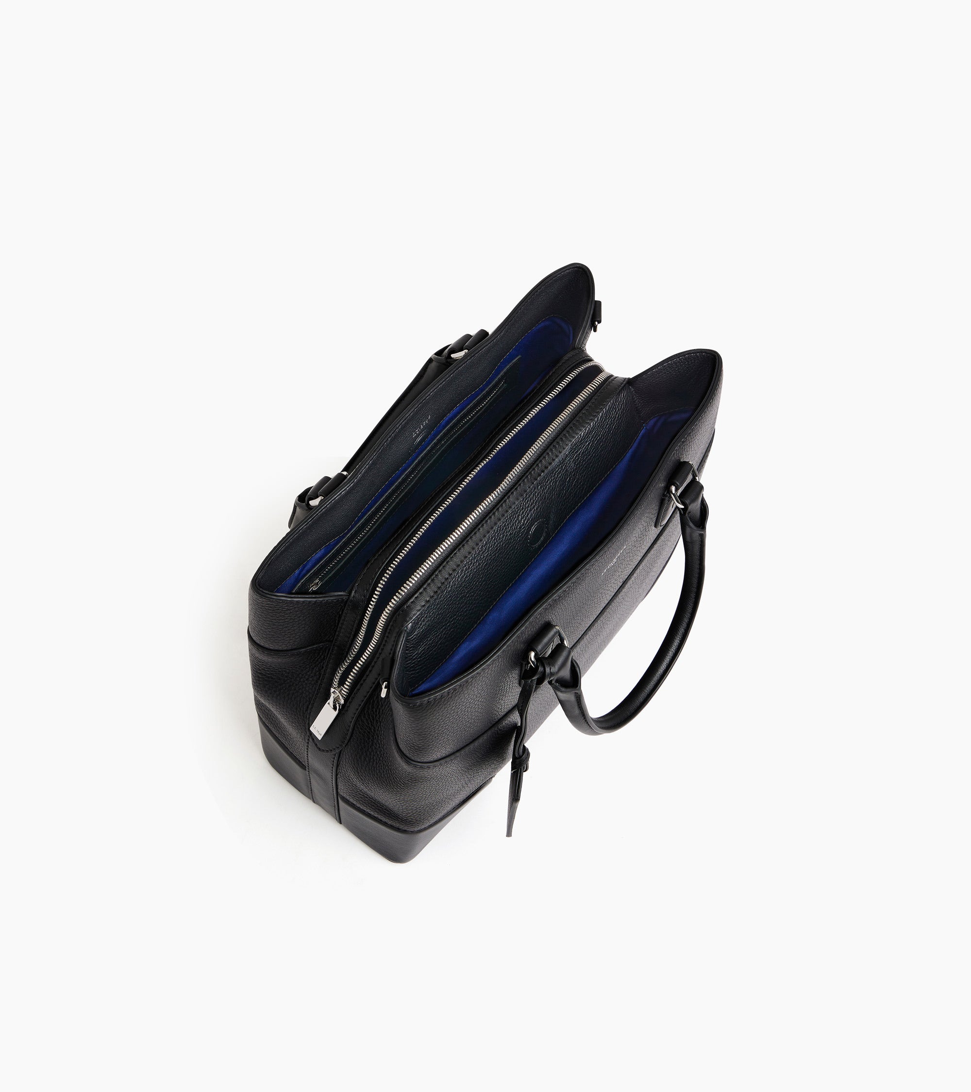 Bolso grande Romy de cuero granulado y liso