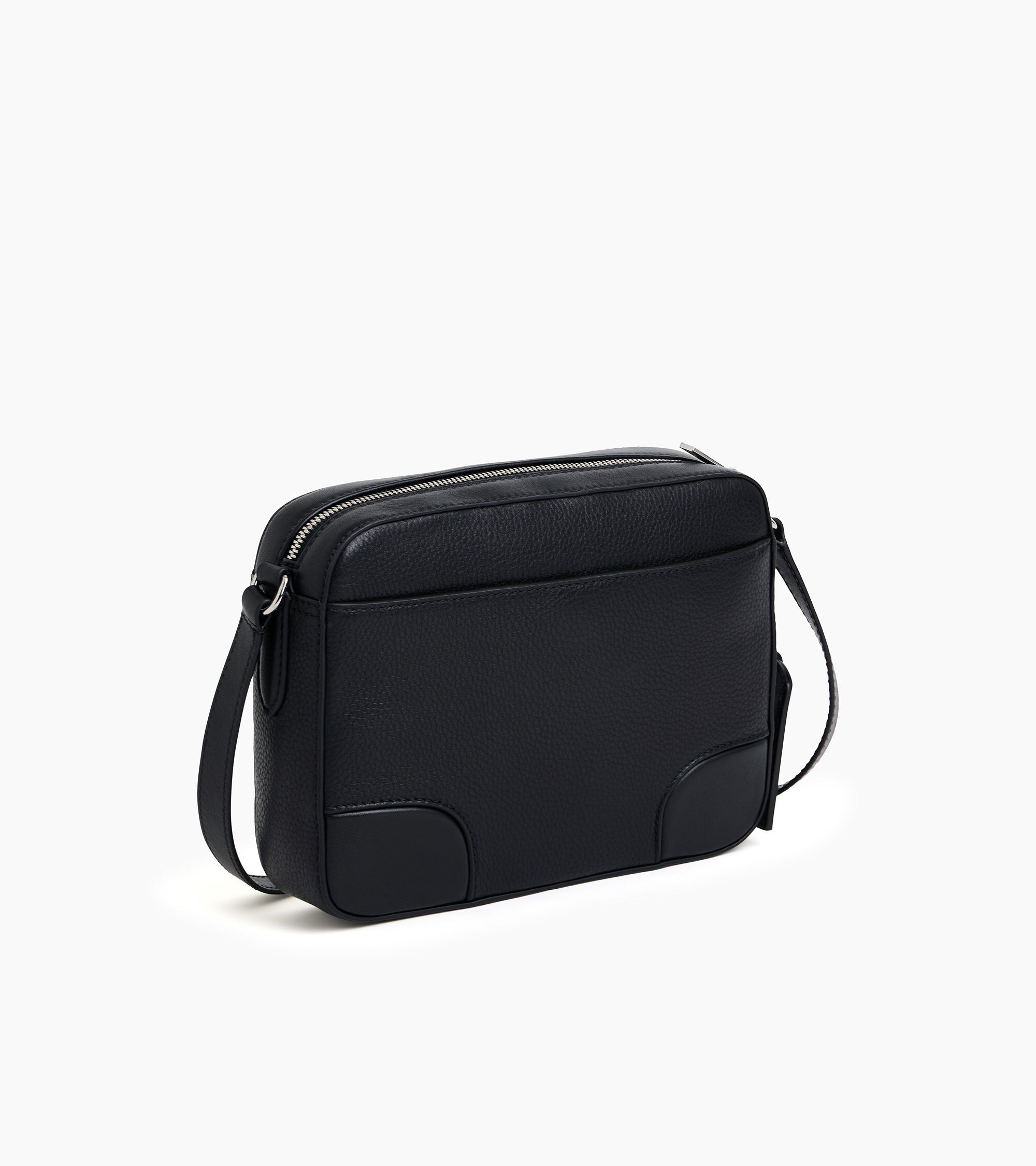 Mittelgroße Umhängetasche Romy aus genarbtem Glattleder