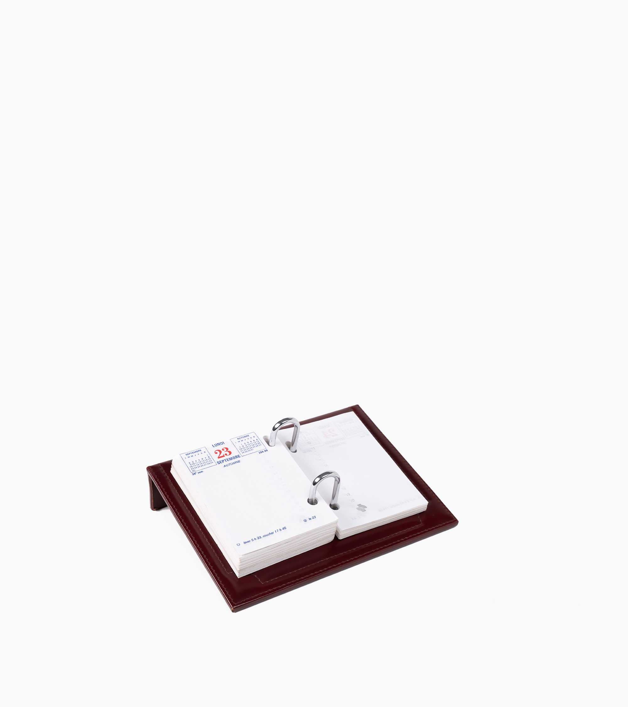 Soporte para calendario de piel