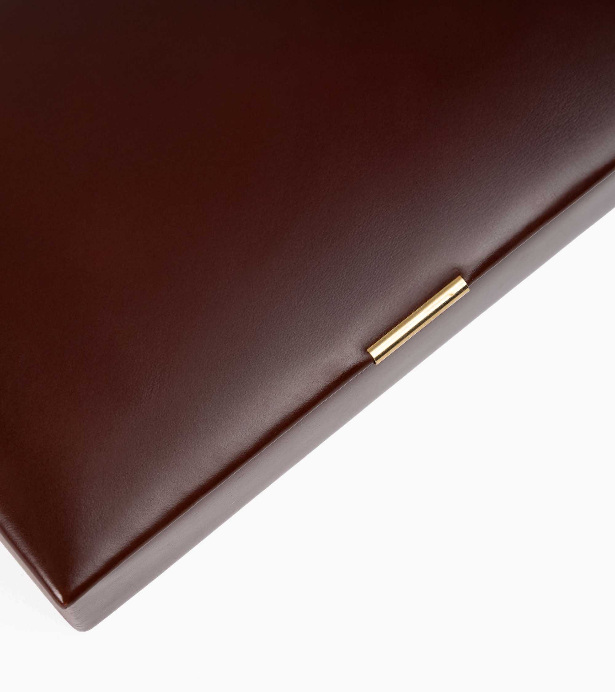 Kleine Bridge-Spiel-Schatulle aus Leder