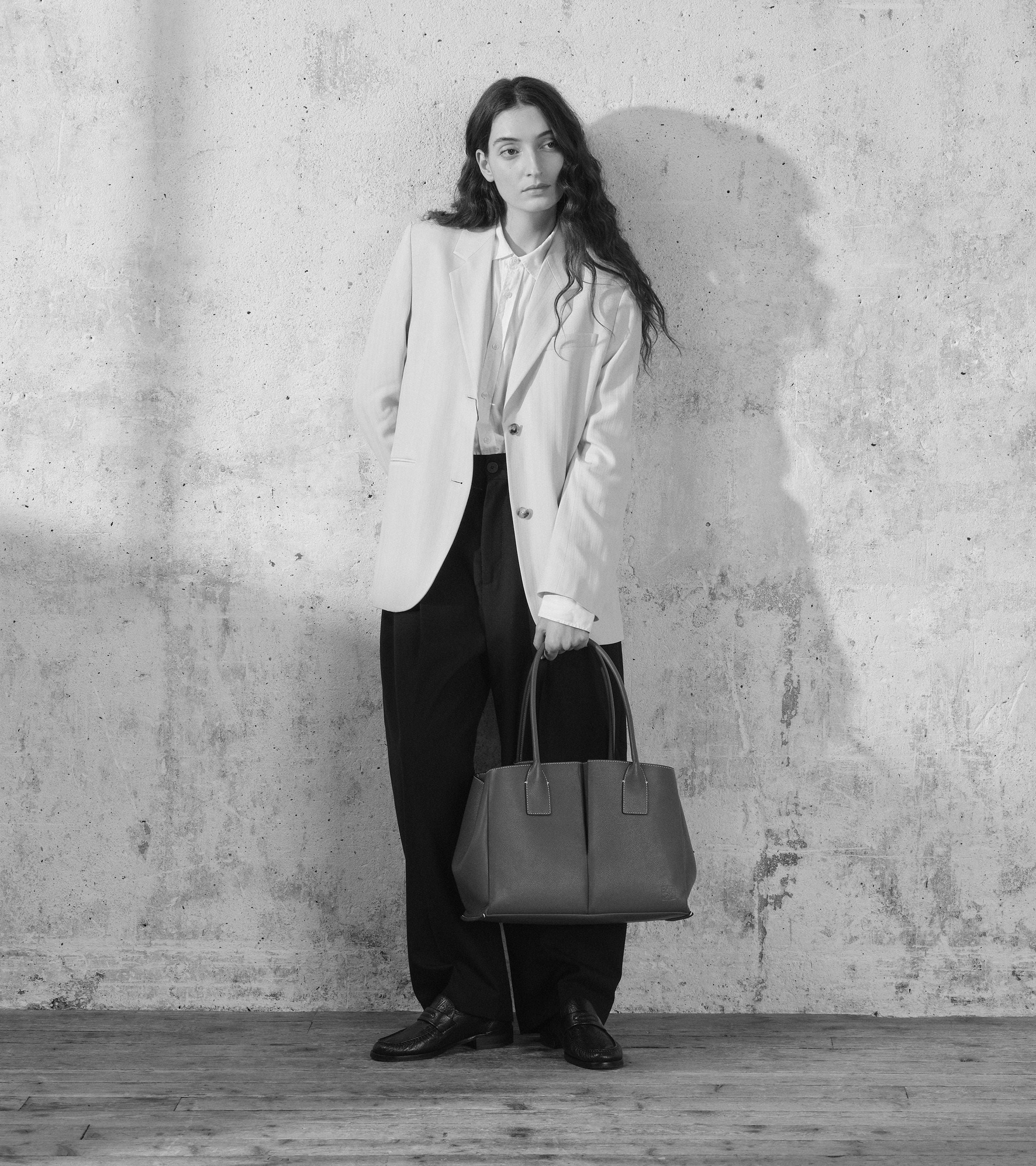 Bolso tote grande Elena de cuero texturizado