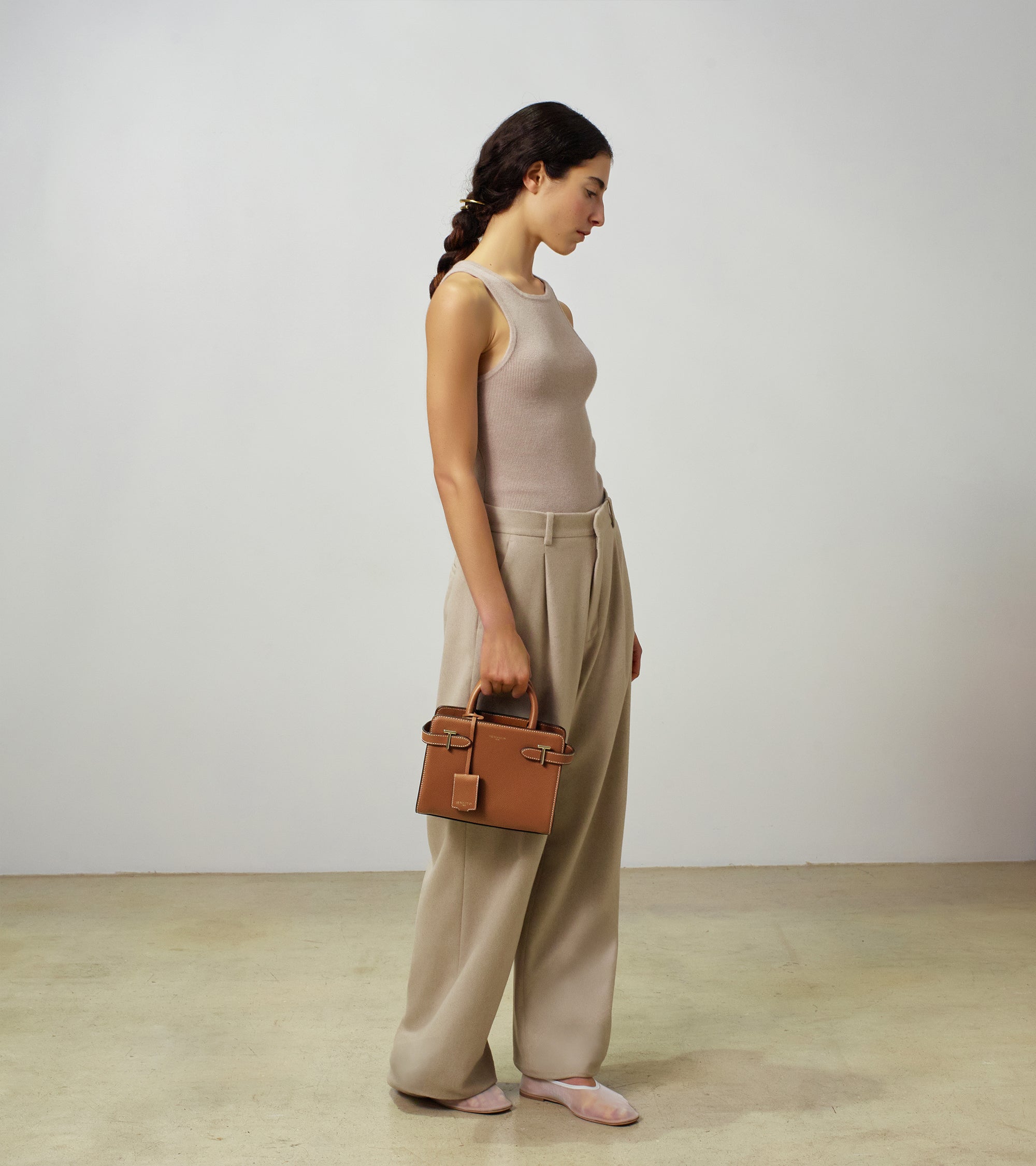 Emilie small handbag in pebbled leather