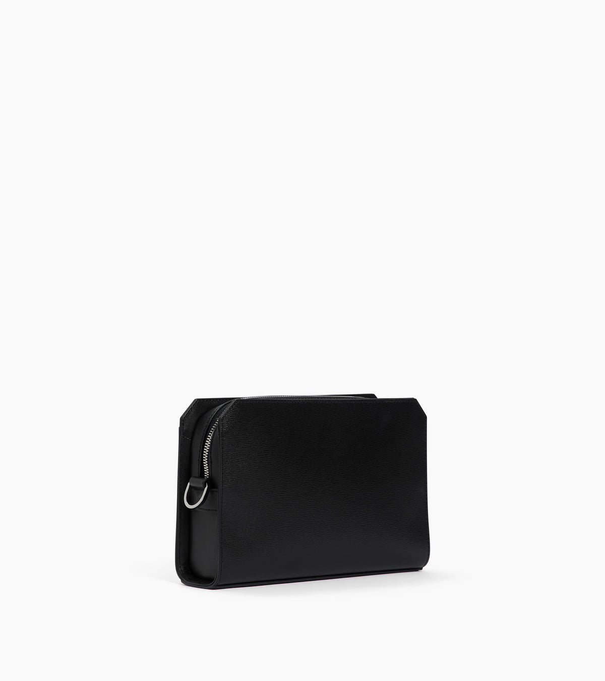 Anatole pouch with strap in bonded and smooth leather