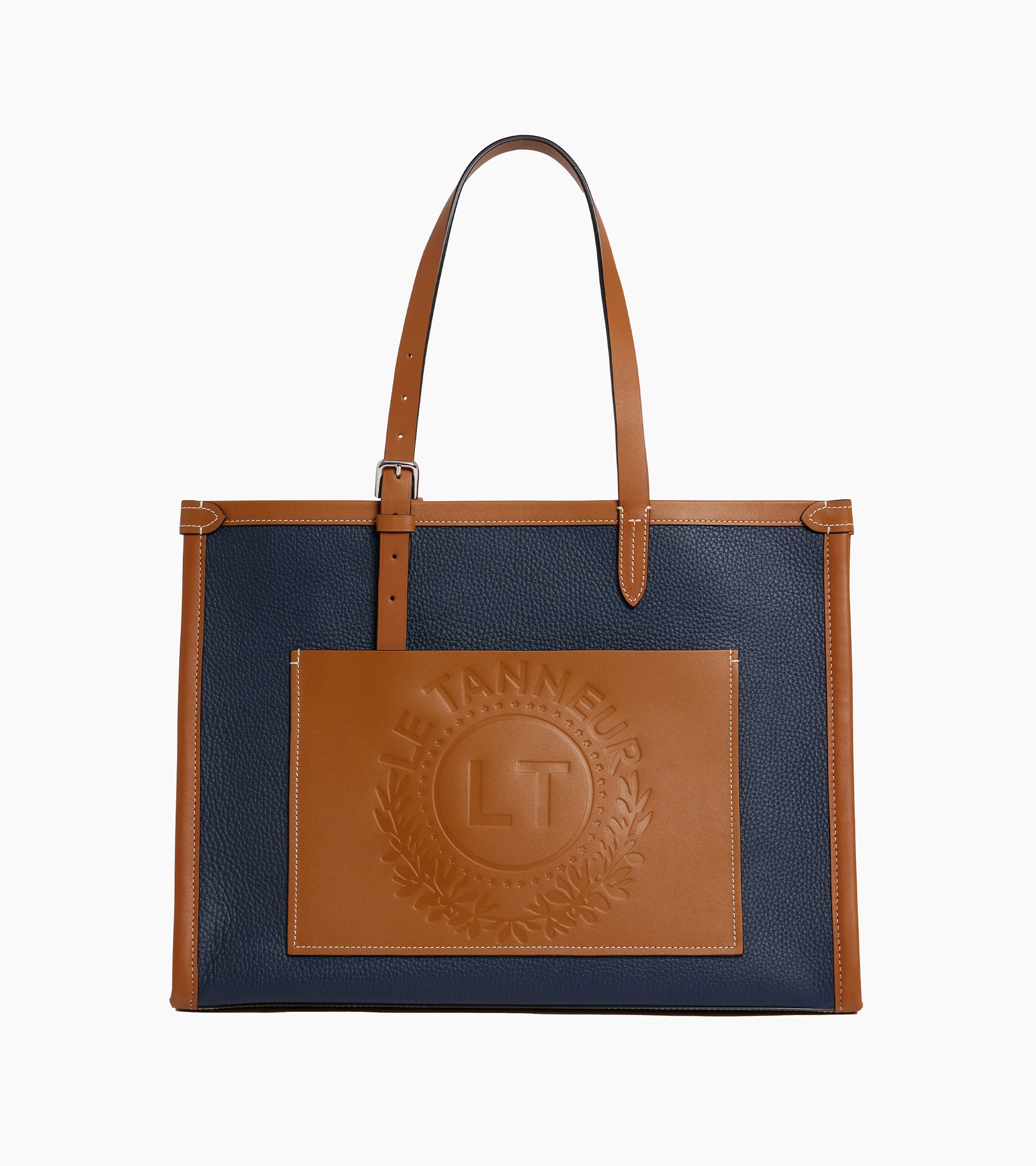 Le 125 large grained leather tote bag