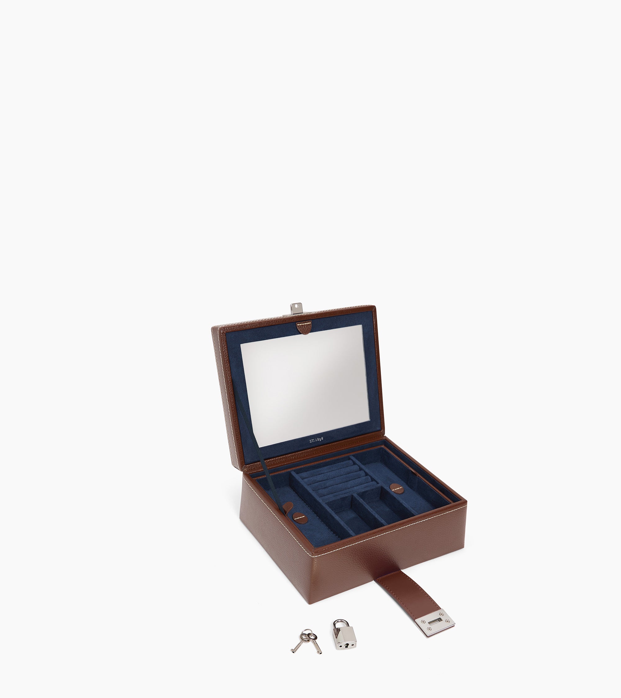 Medium jewellery box in leather