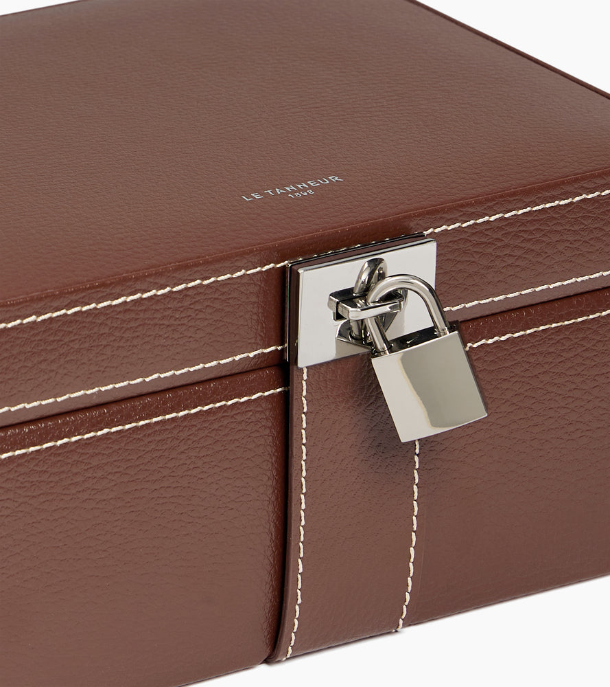 Medium jewellery box in leather