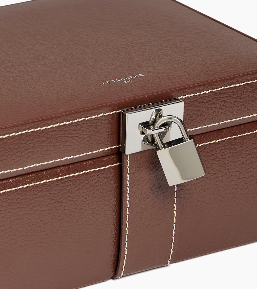 Mittlere Schmuckbox aus Leder