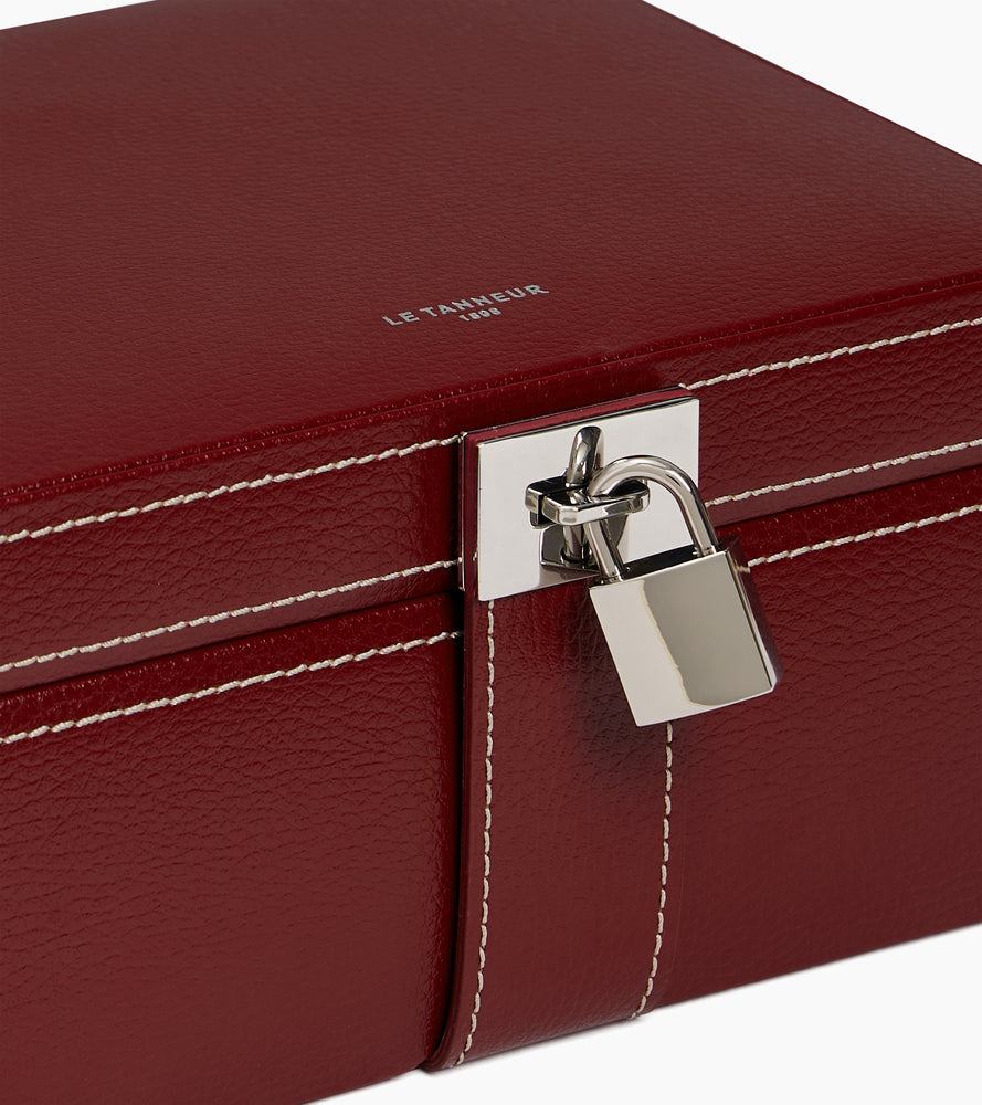 Mittlere Schmuckbox aus Leder