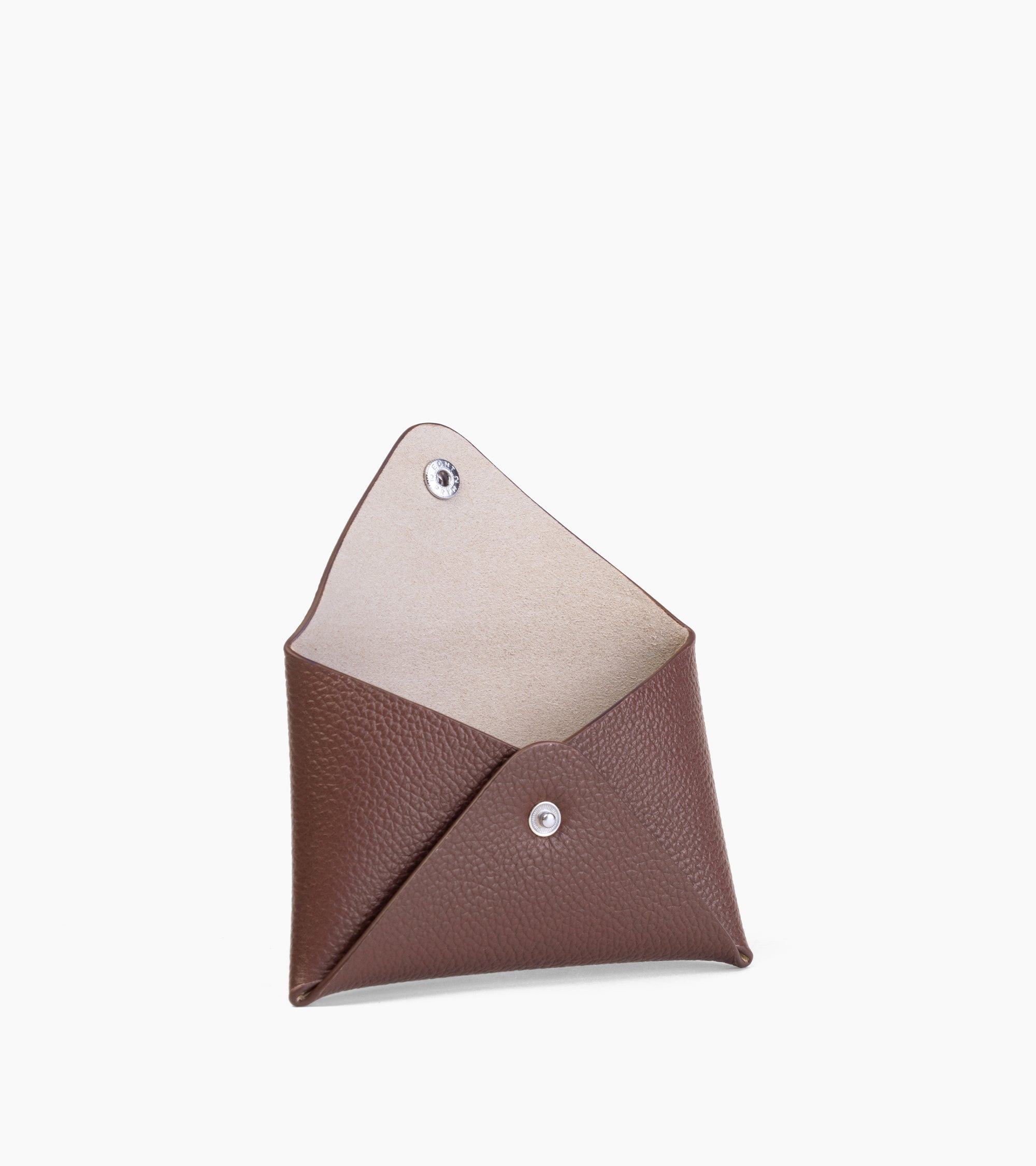 Pochette enveloppe en cuir grainé