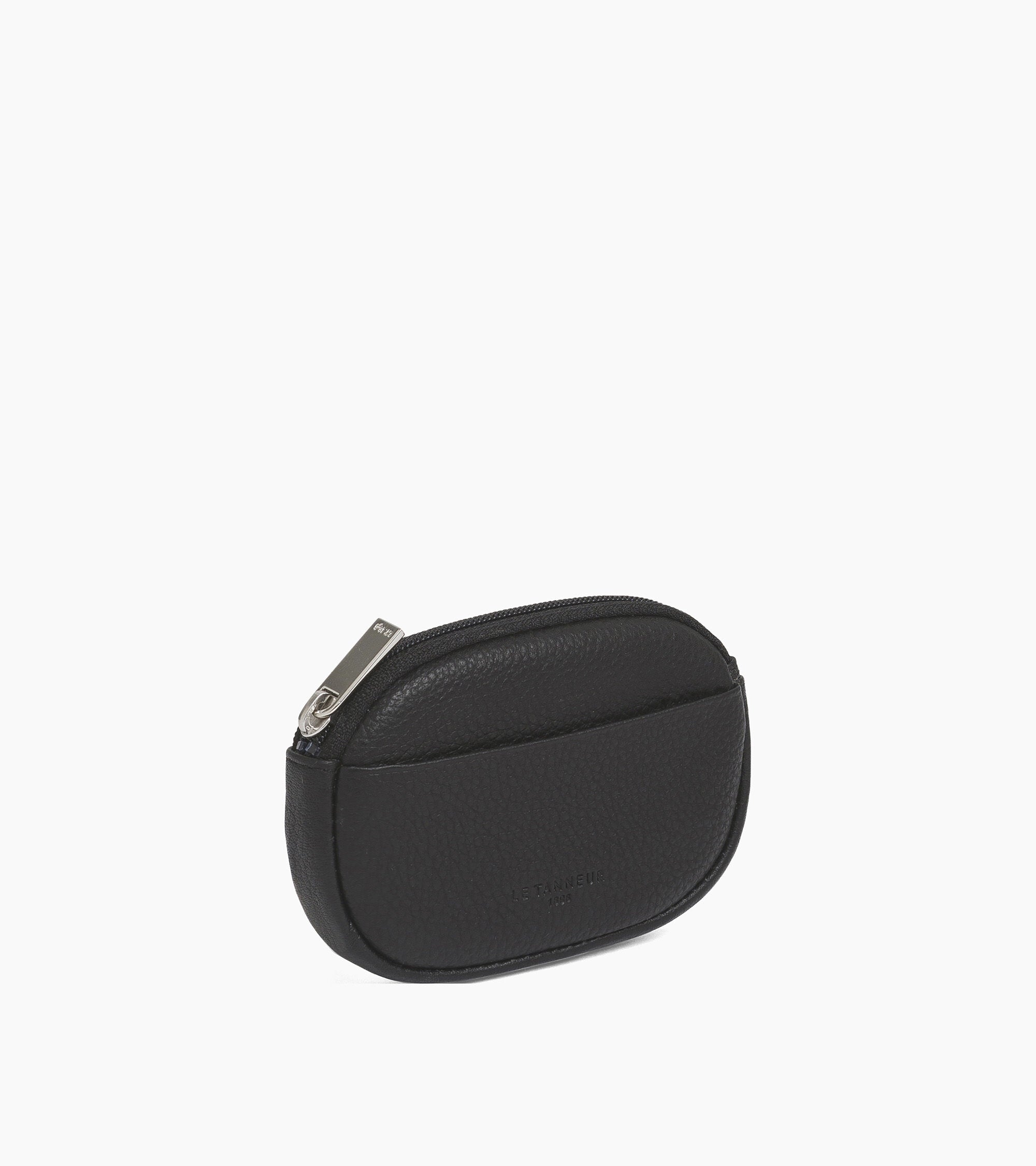 Zipped Charles pebbled leather coin wallet