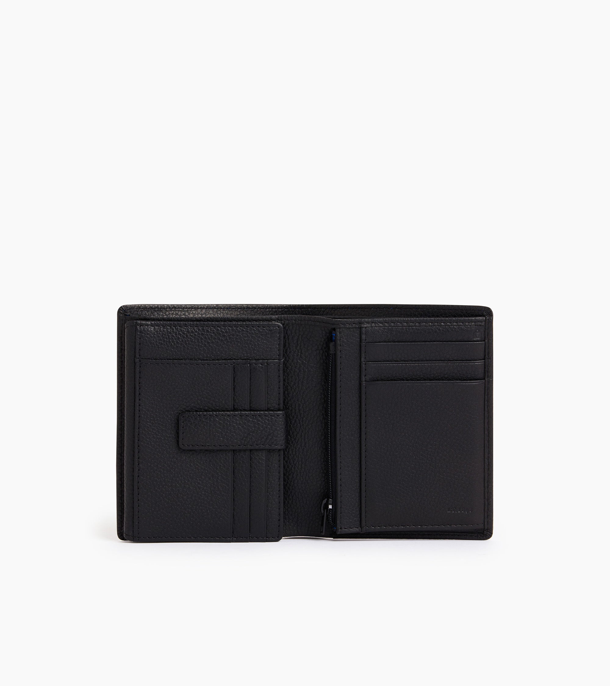 Adjustable flexible Charles pebbled leather wallet