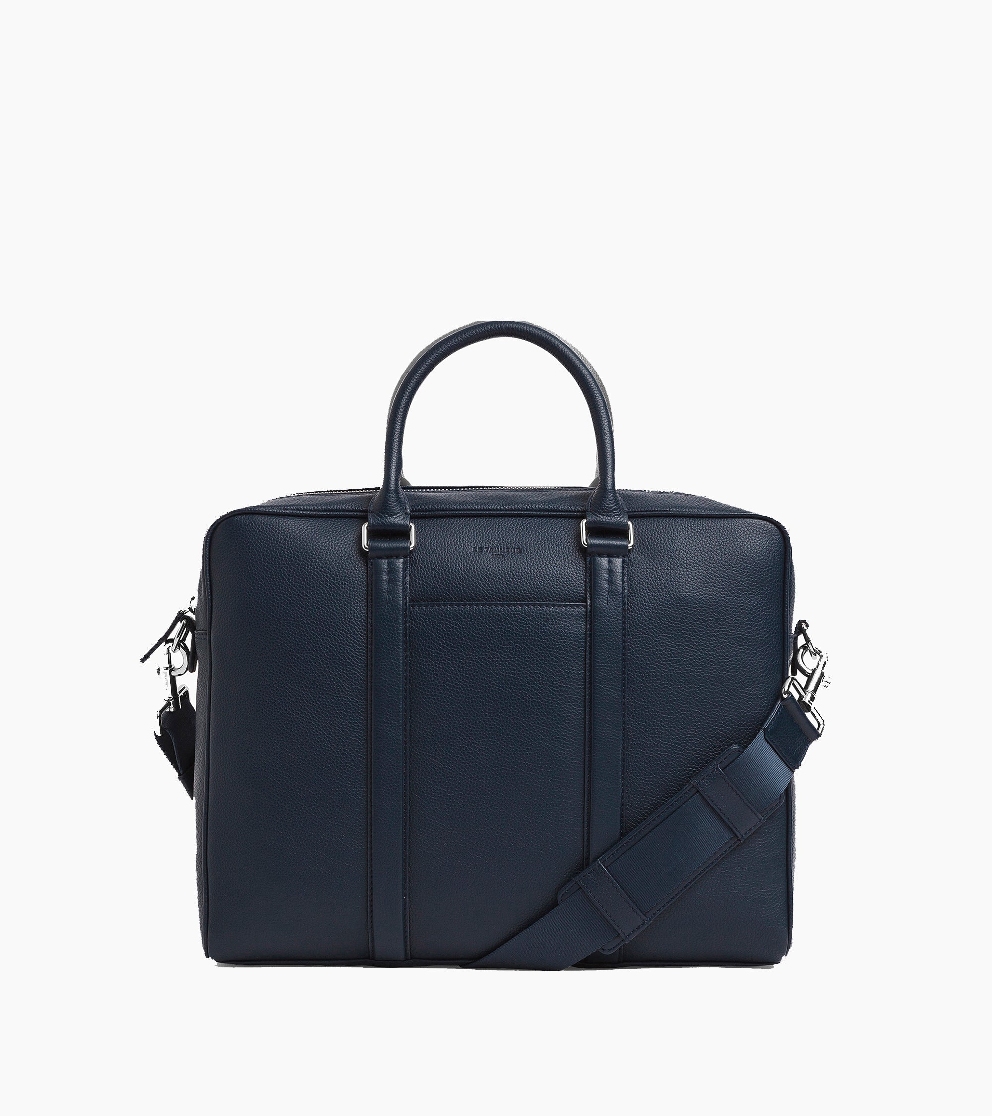 Charles 17" briefcase in grained leather