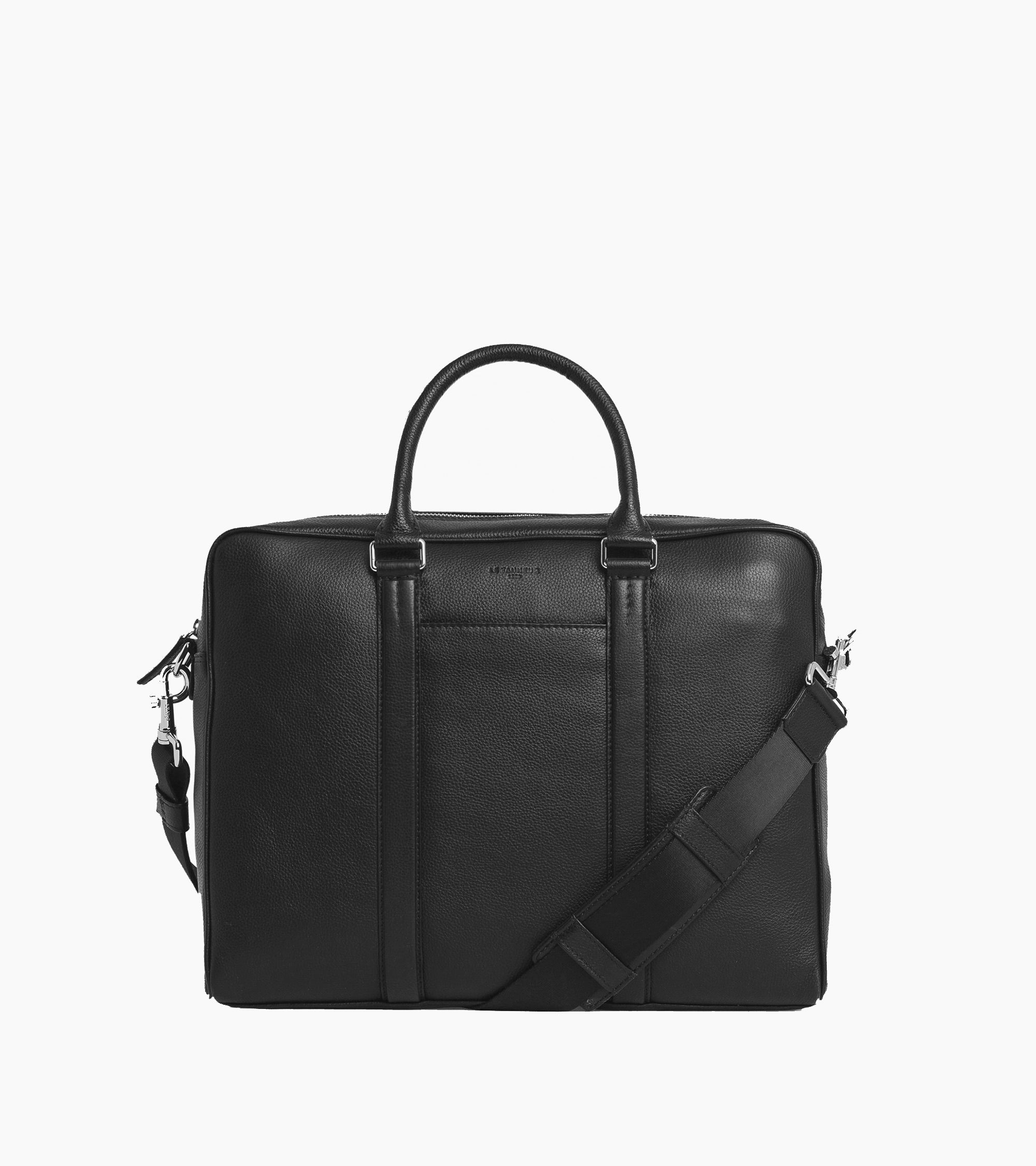 Slim Charles pebbled leather briefcase