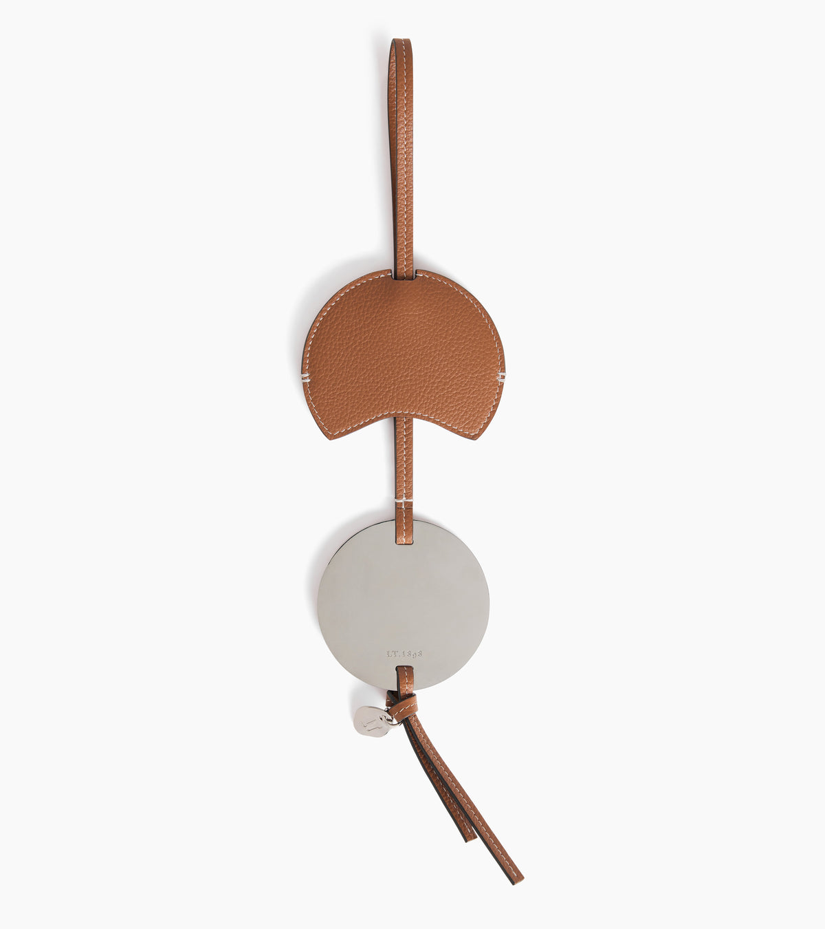 Miroir charms en cuir grainé