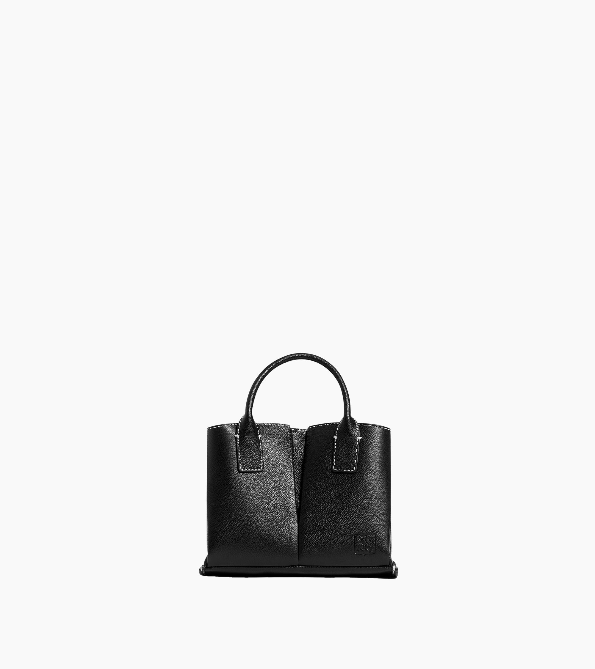 Small Elena handbag in pebbled leather