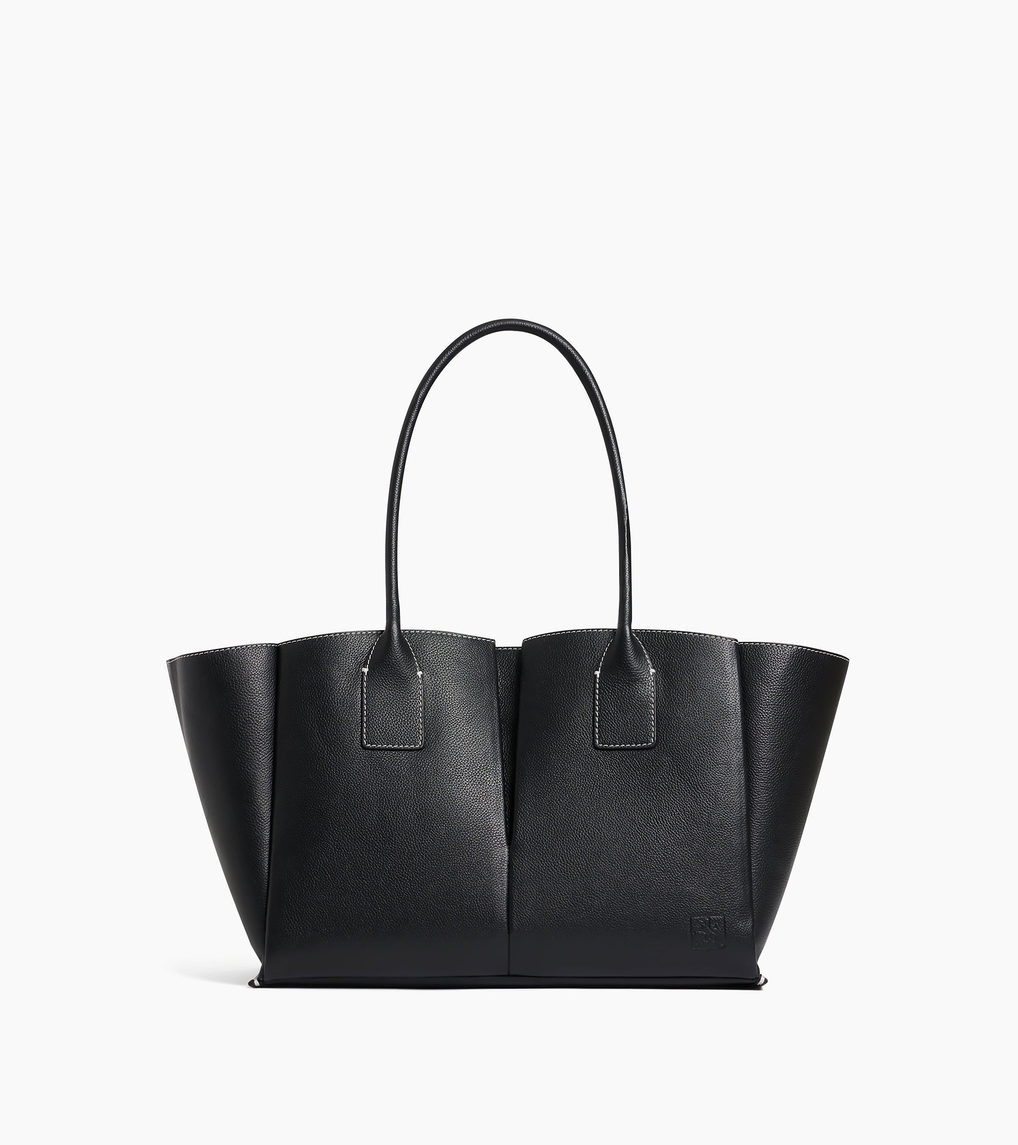 Elena large tote bag in grained leather