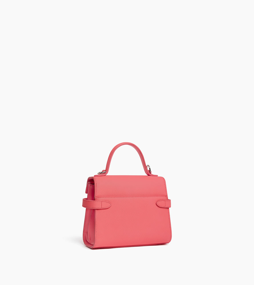 Emilie small handbag with double flap in T-signature leather