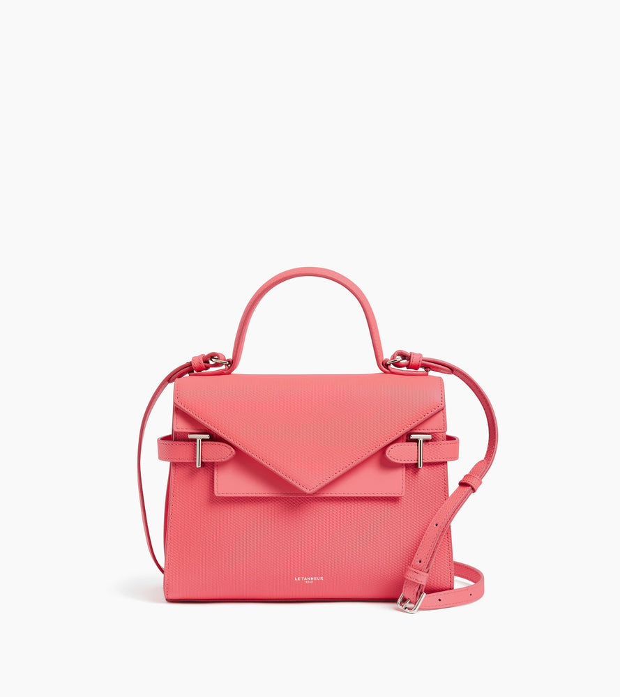 Emilie medium handbag with double flap in T-signature leather