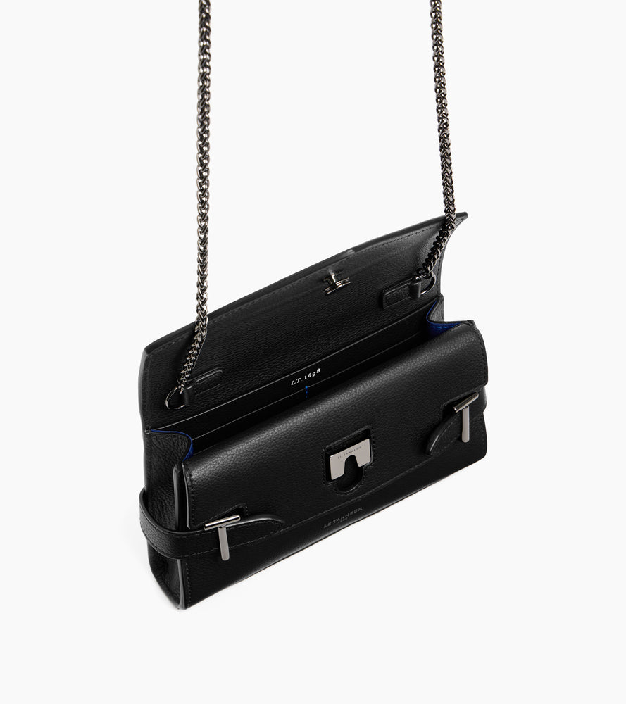 Bolso de mano doble solapa de piel texturizada Emilie