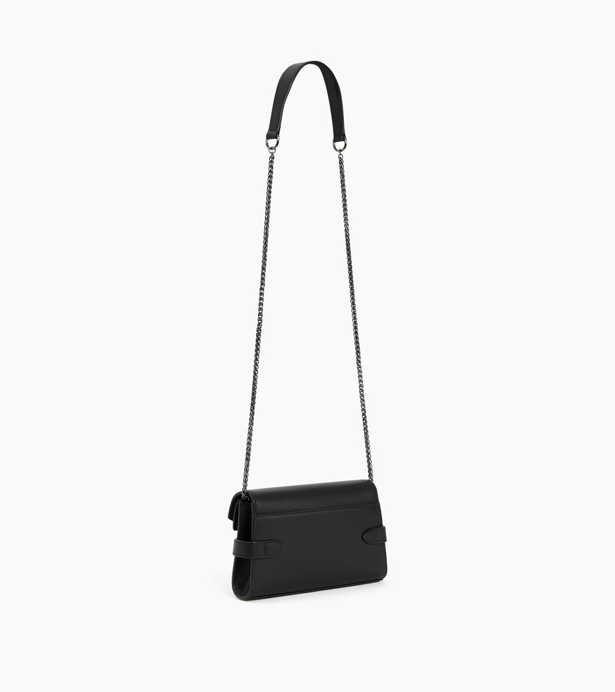 Bolso de mano doble solapa de piel texturizada Emilie