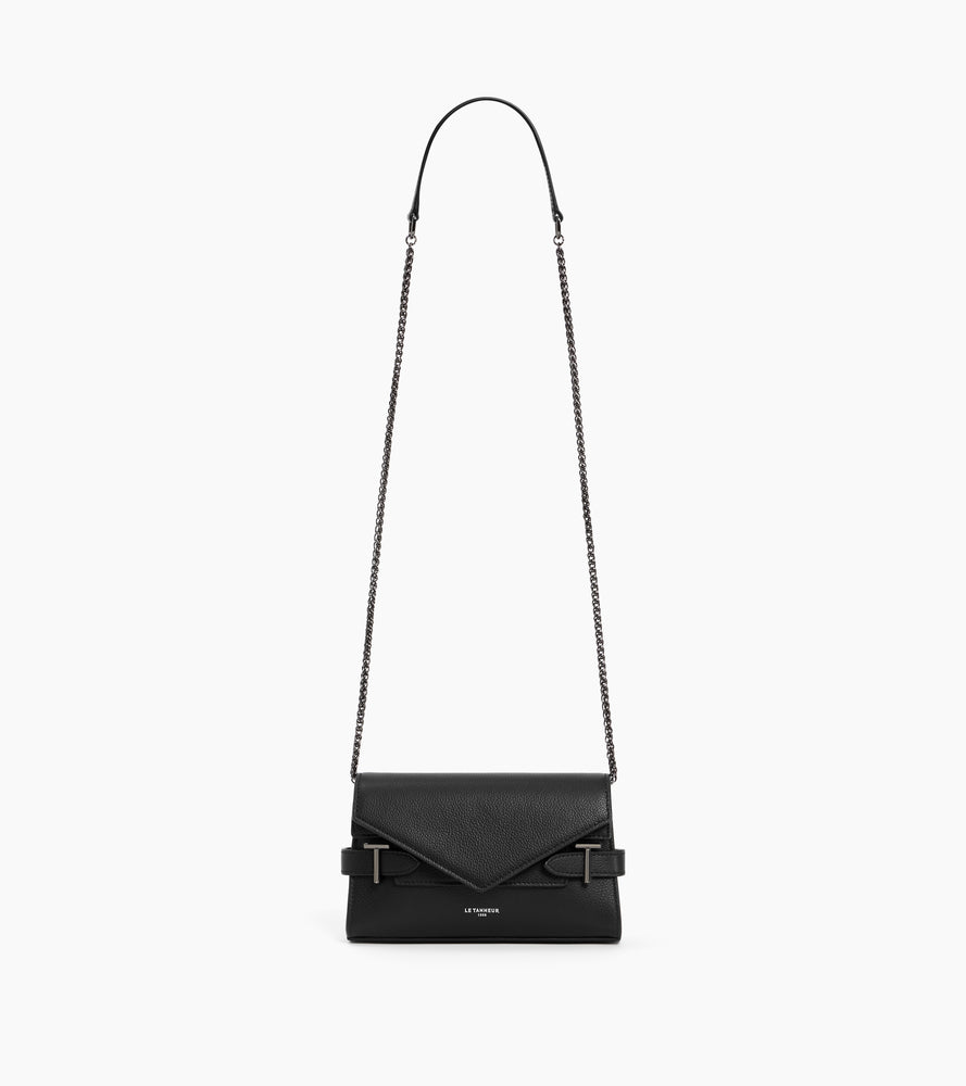 Bolso de mano doble solapa de piel texturizada Emilie