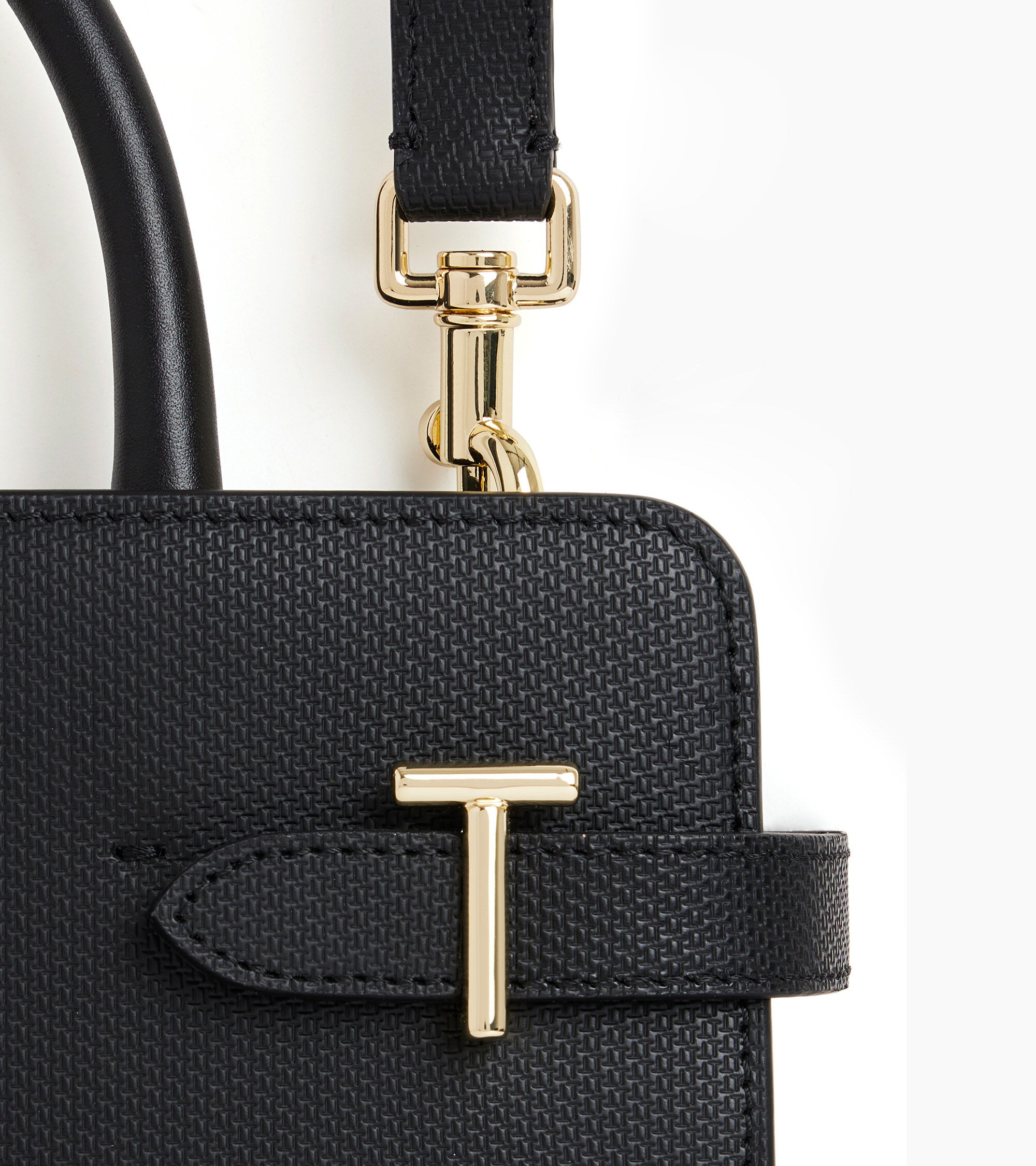 Medium Emilie T signature leather handbag