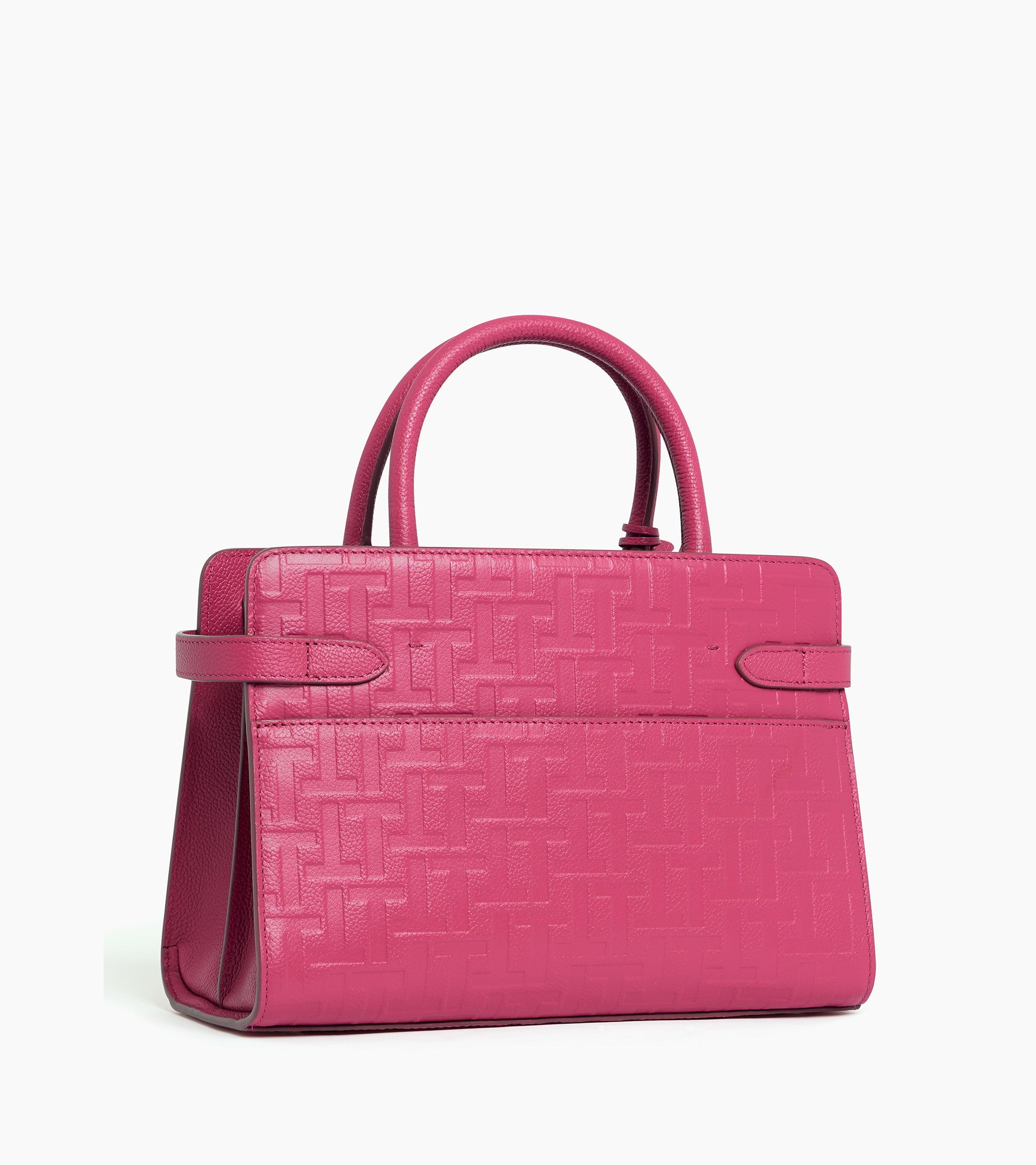 Emilie medium handbag in embossed T leather