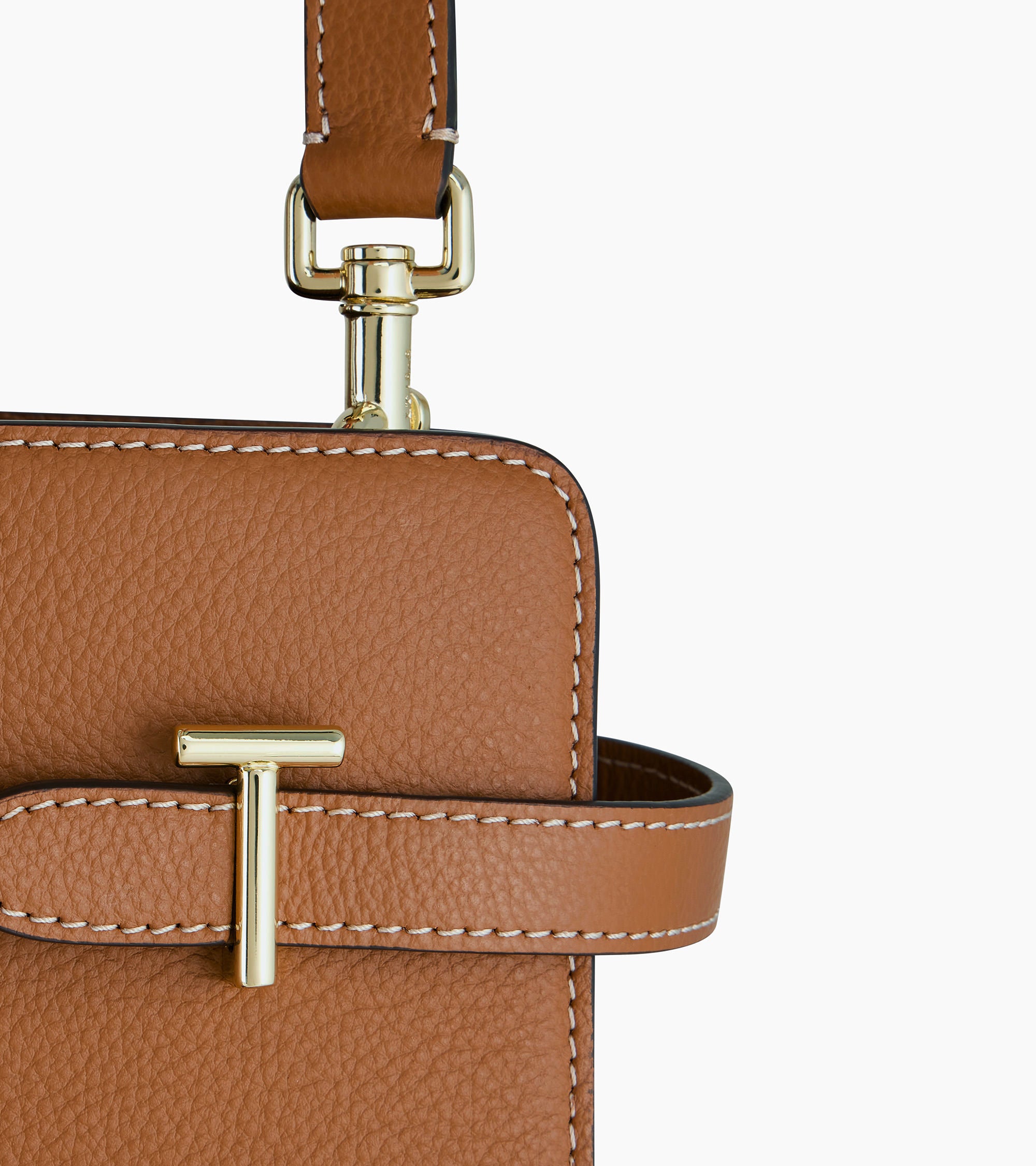 Bolso de mano grande Emilie de piel texturizada