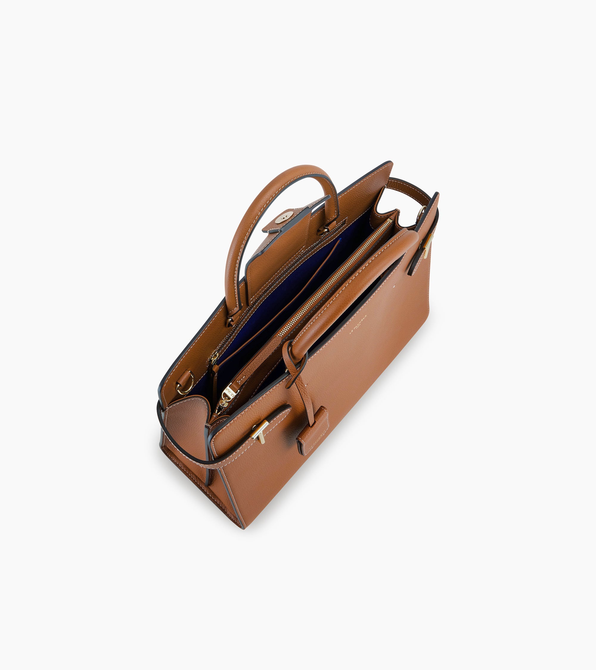 Bolso de mano grande Emilie de piel texturizada