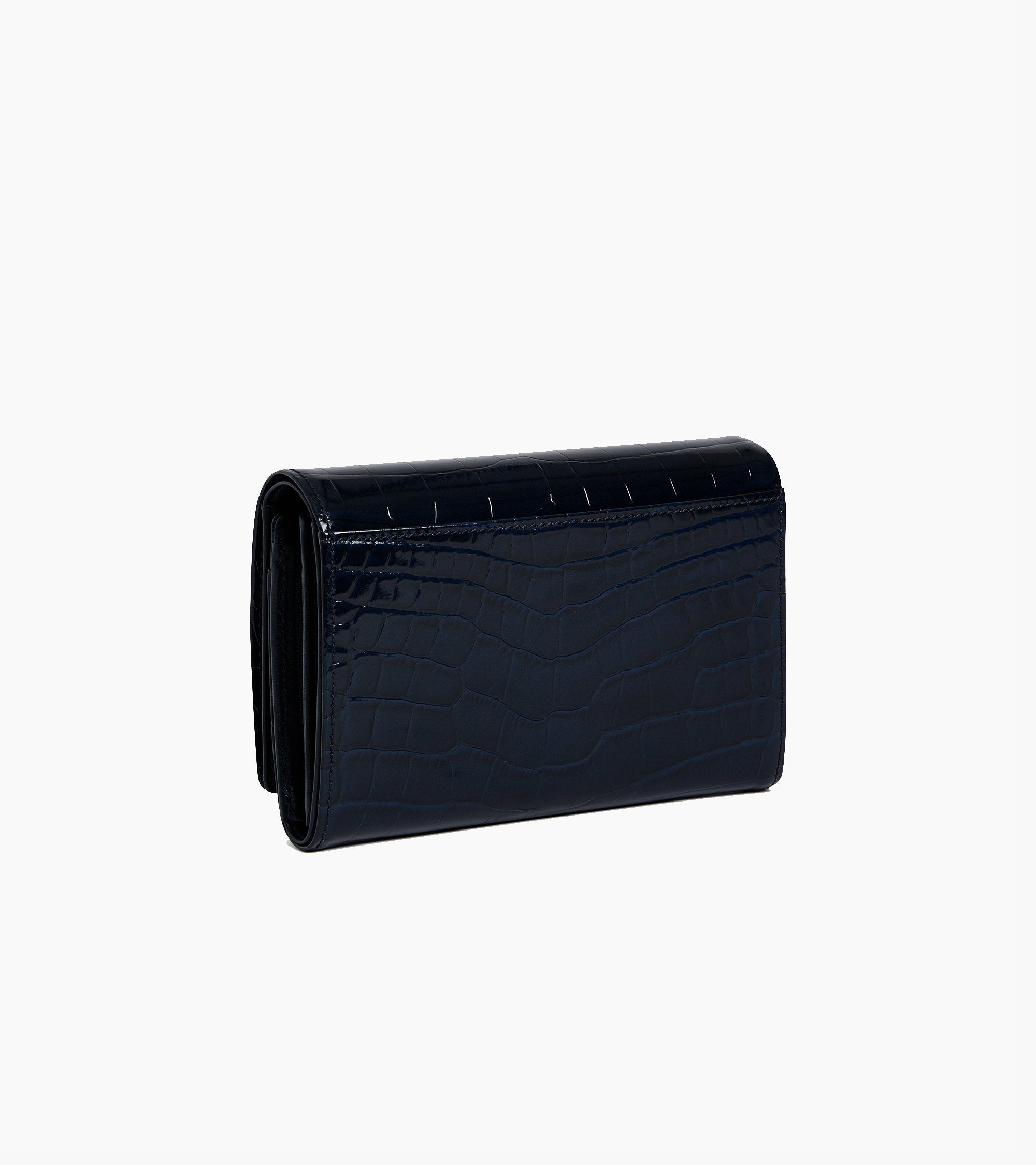 Emilie wallet in crocodile-embossed leather