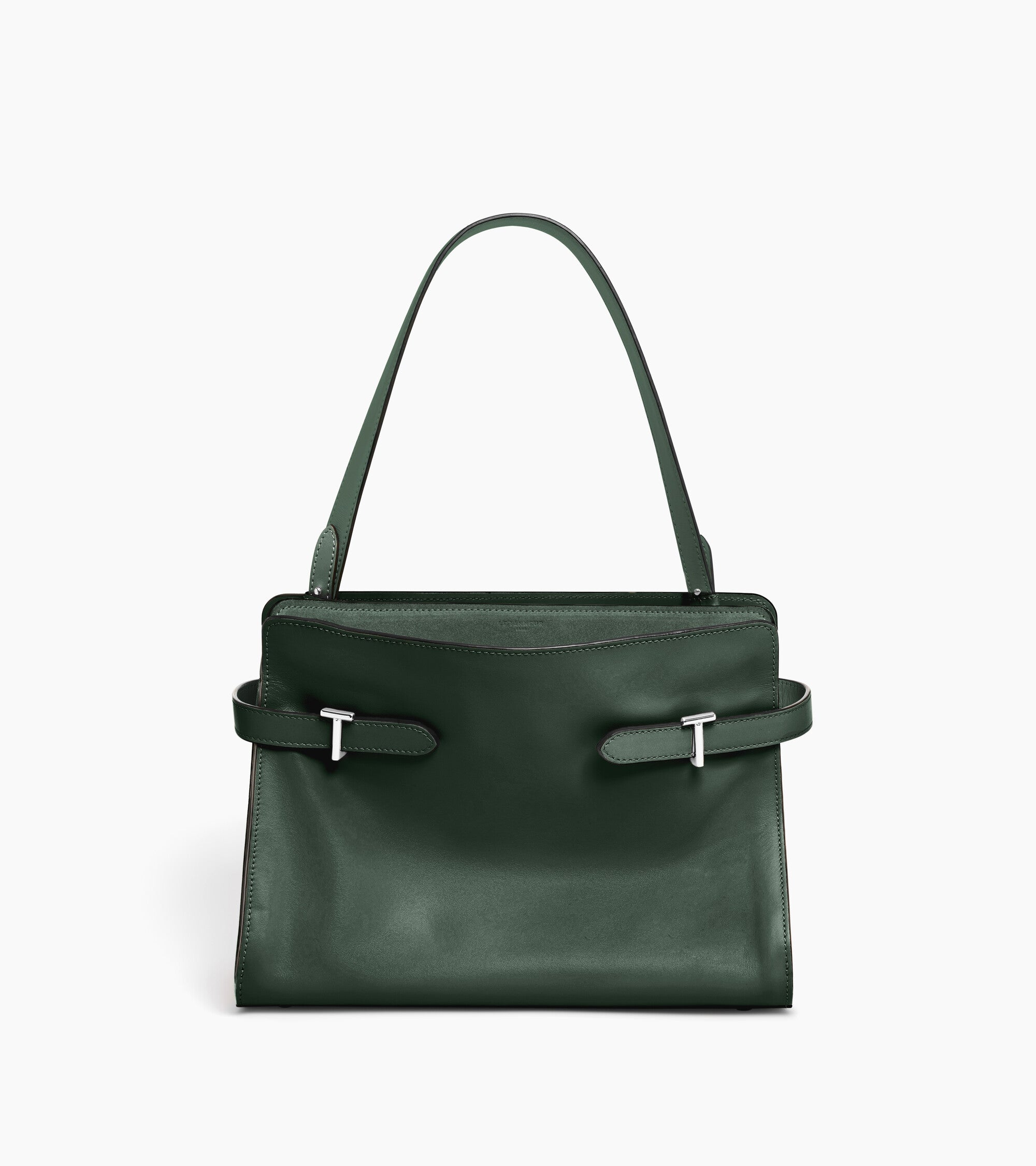 Emie large handbag in smooth leather and suede