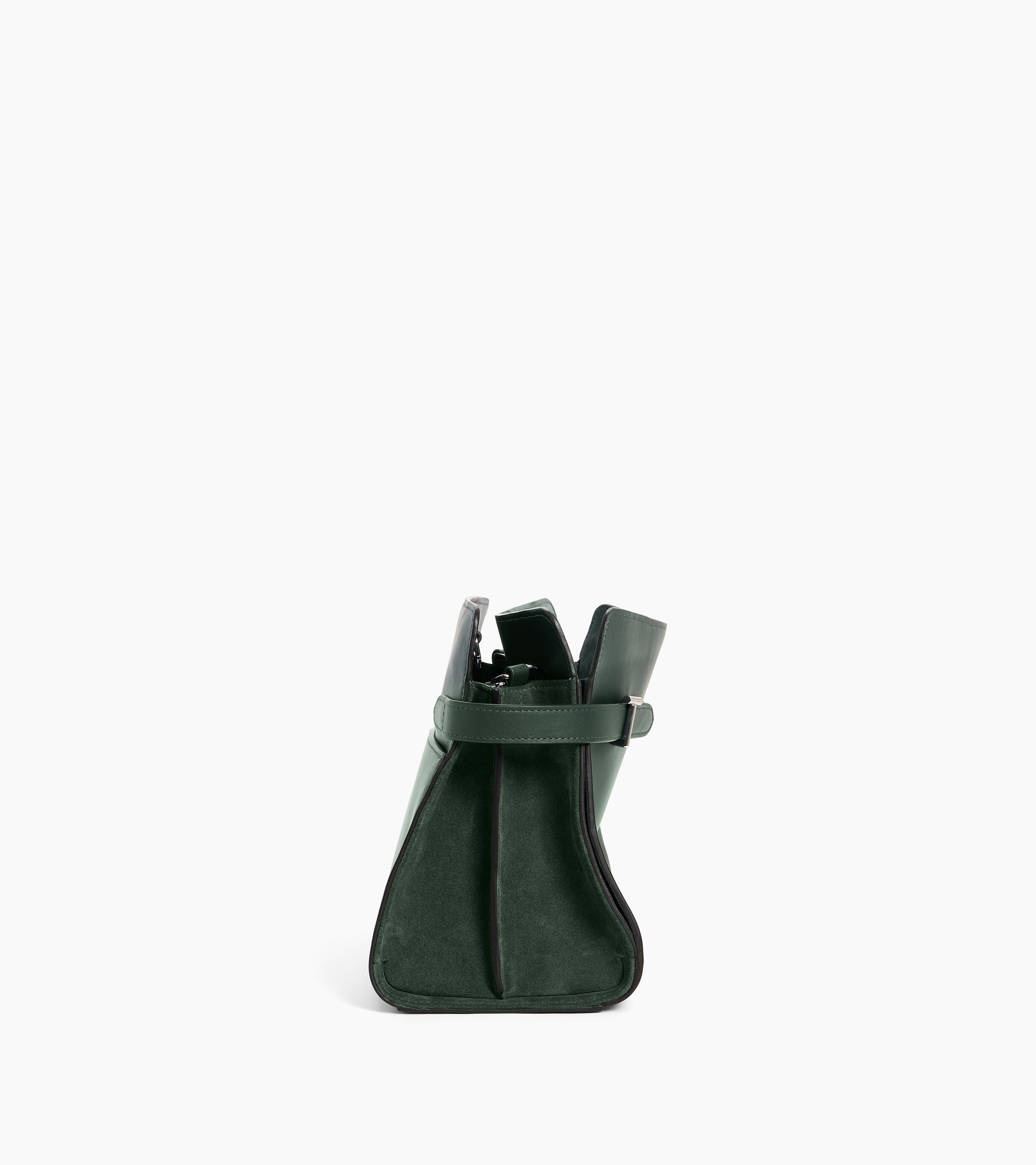 Bolsa de hombro grande modelo Emie en cuero liso y ante