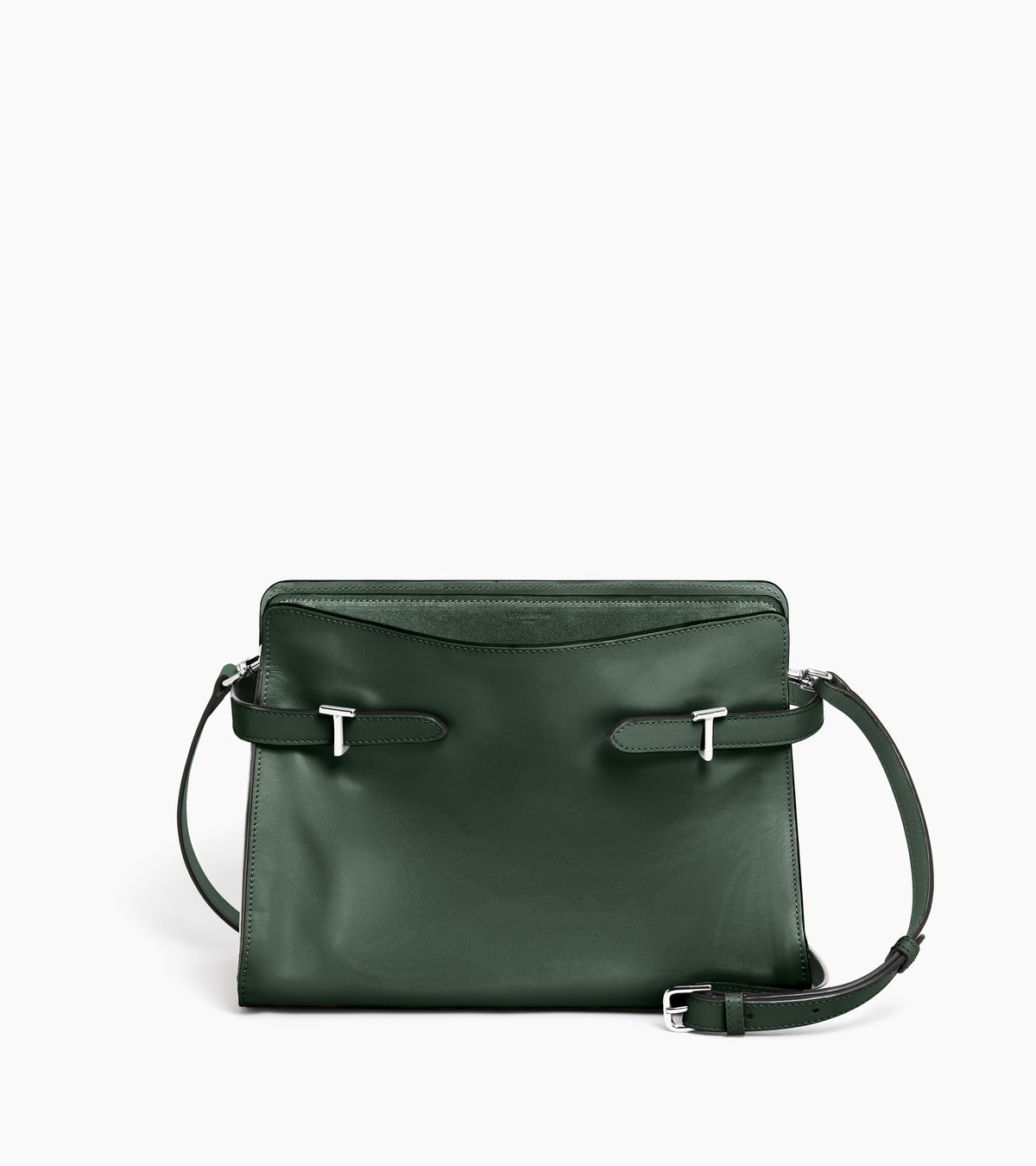 Emie large handbag in smooth leather and suede