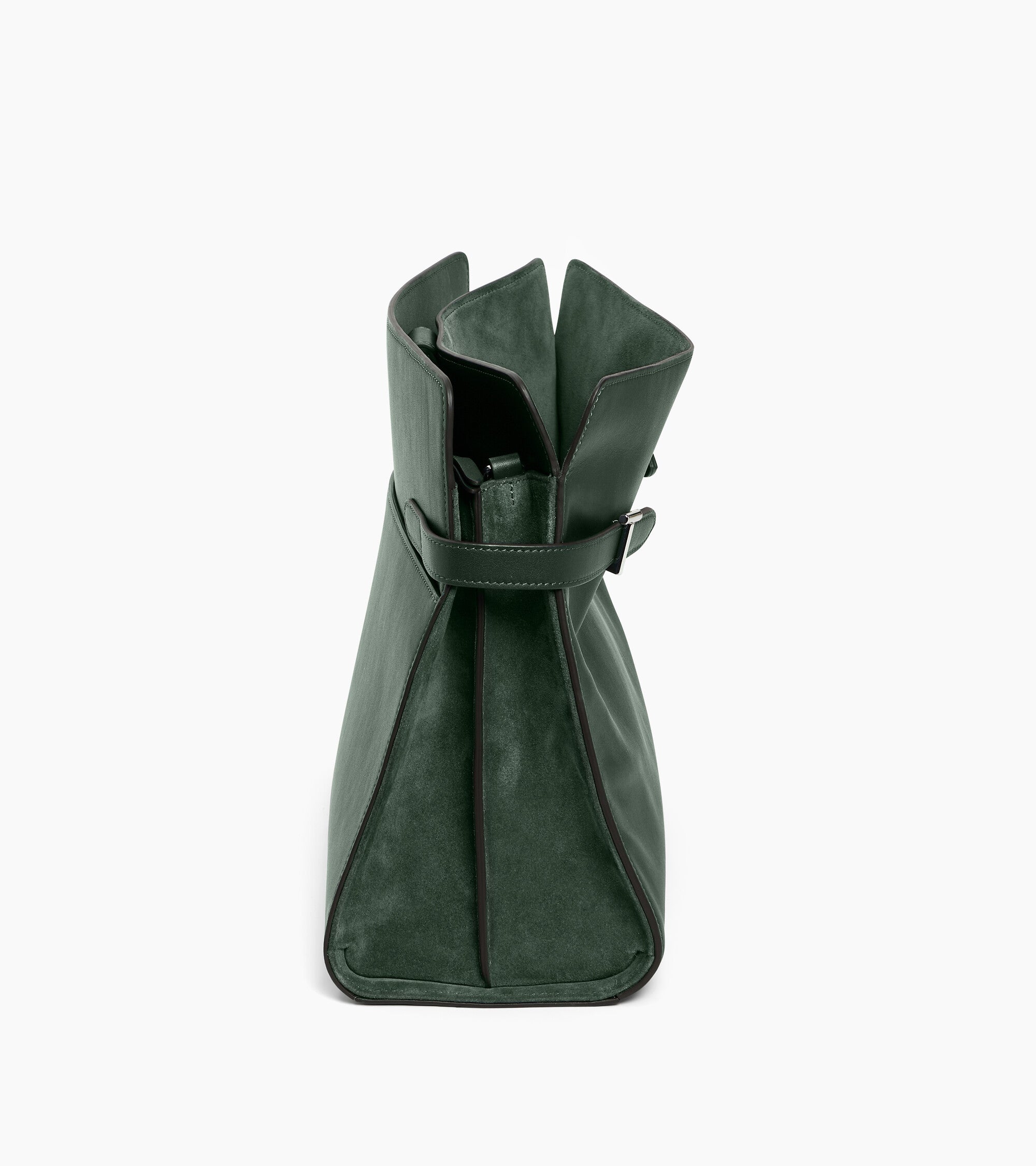 Bolsa de hombro modelo maxi Emie en cuero liso y ante
