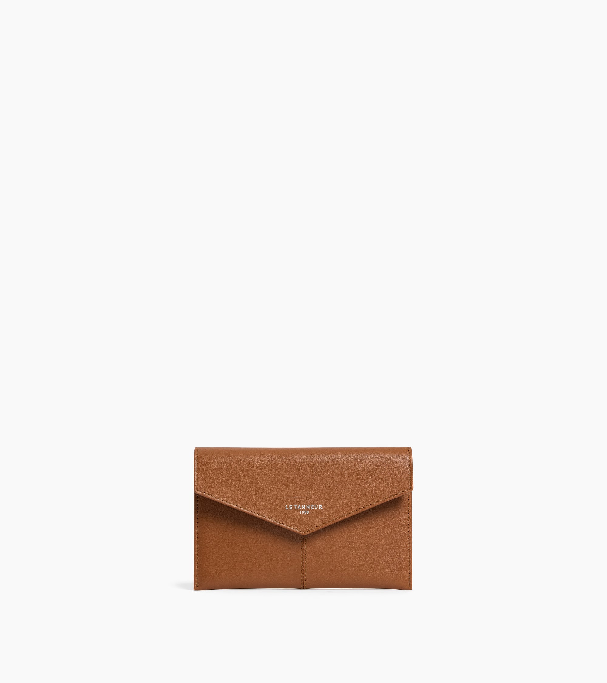 Bolso de mano tipo sobre mediano modelo Paulette de piel lisa